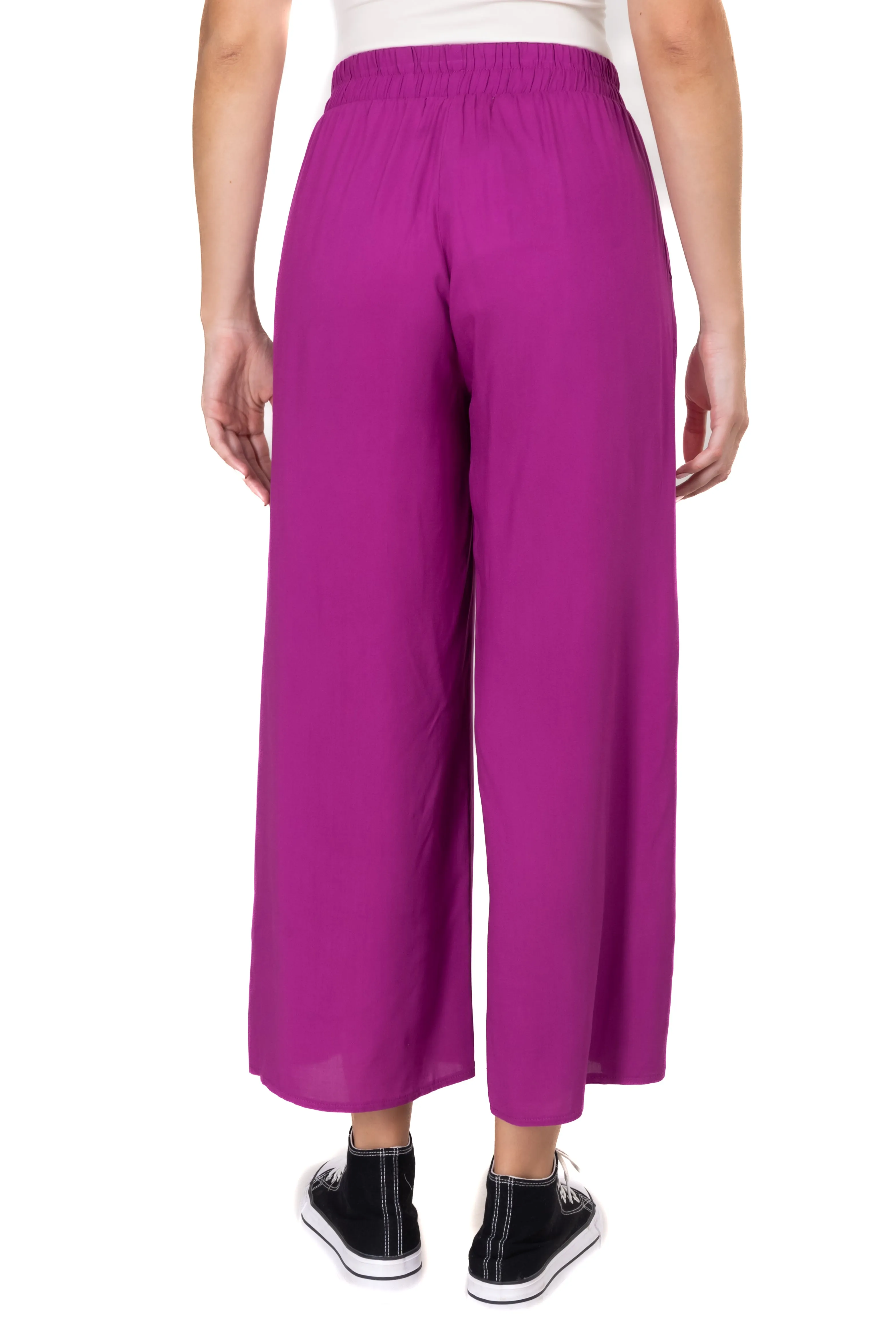 Pantalón Wide Leg Cintura Alta Fruncida sold by Shasa product image thumbnail 4