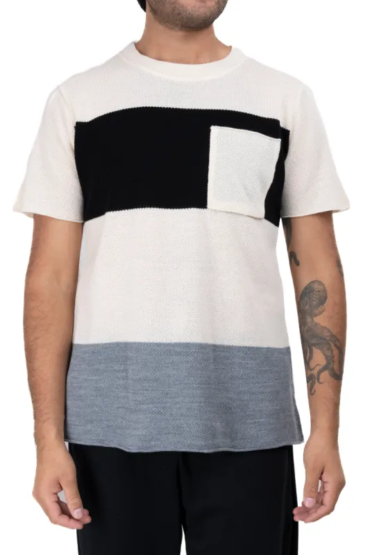 Playera tejida bloques bolsillo sold by Shasa