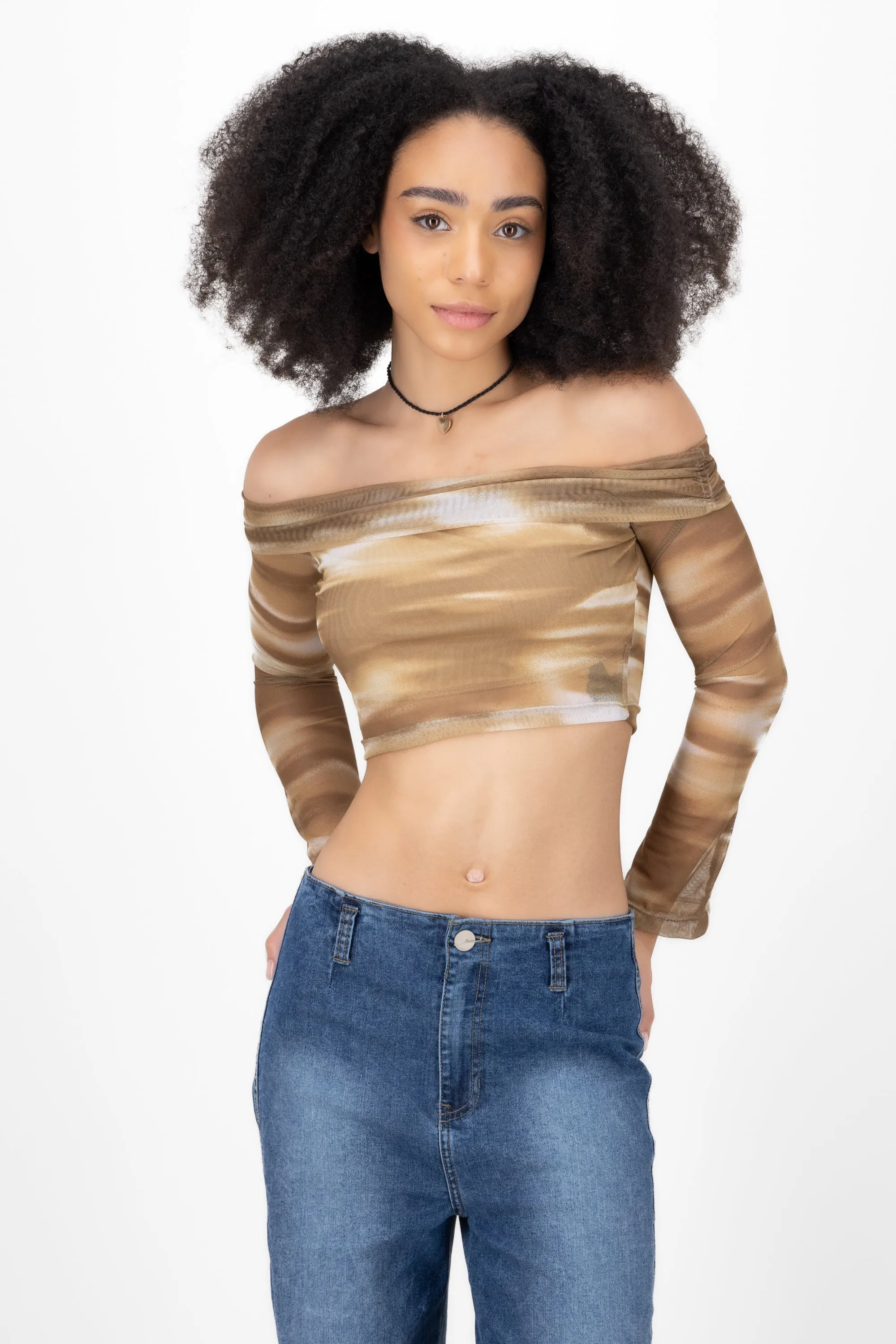 Top Mesh Detalle Estampado sold by Shasa