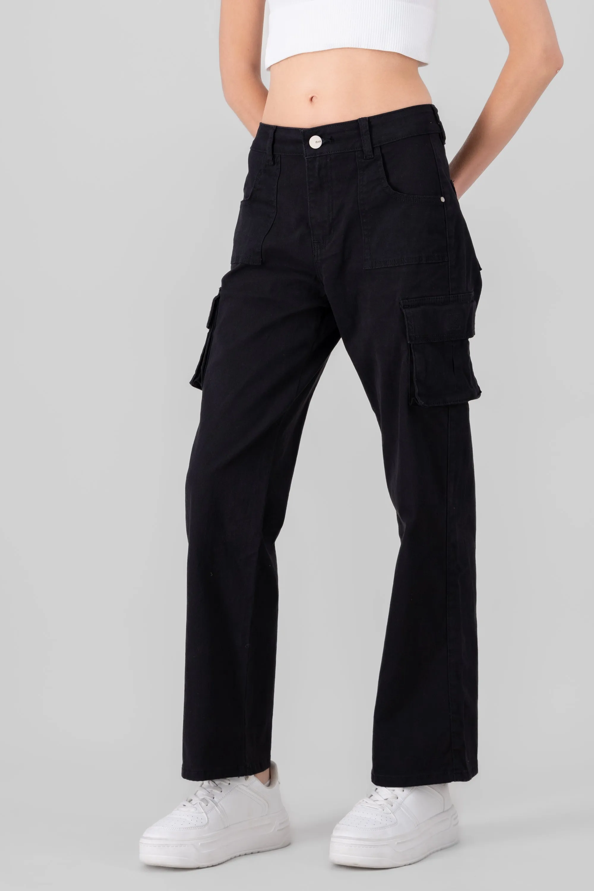 Jeans cargo straight monocolor sold by Shasa product image thumbnail 3
