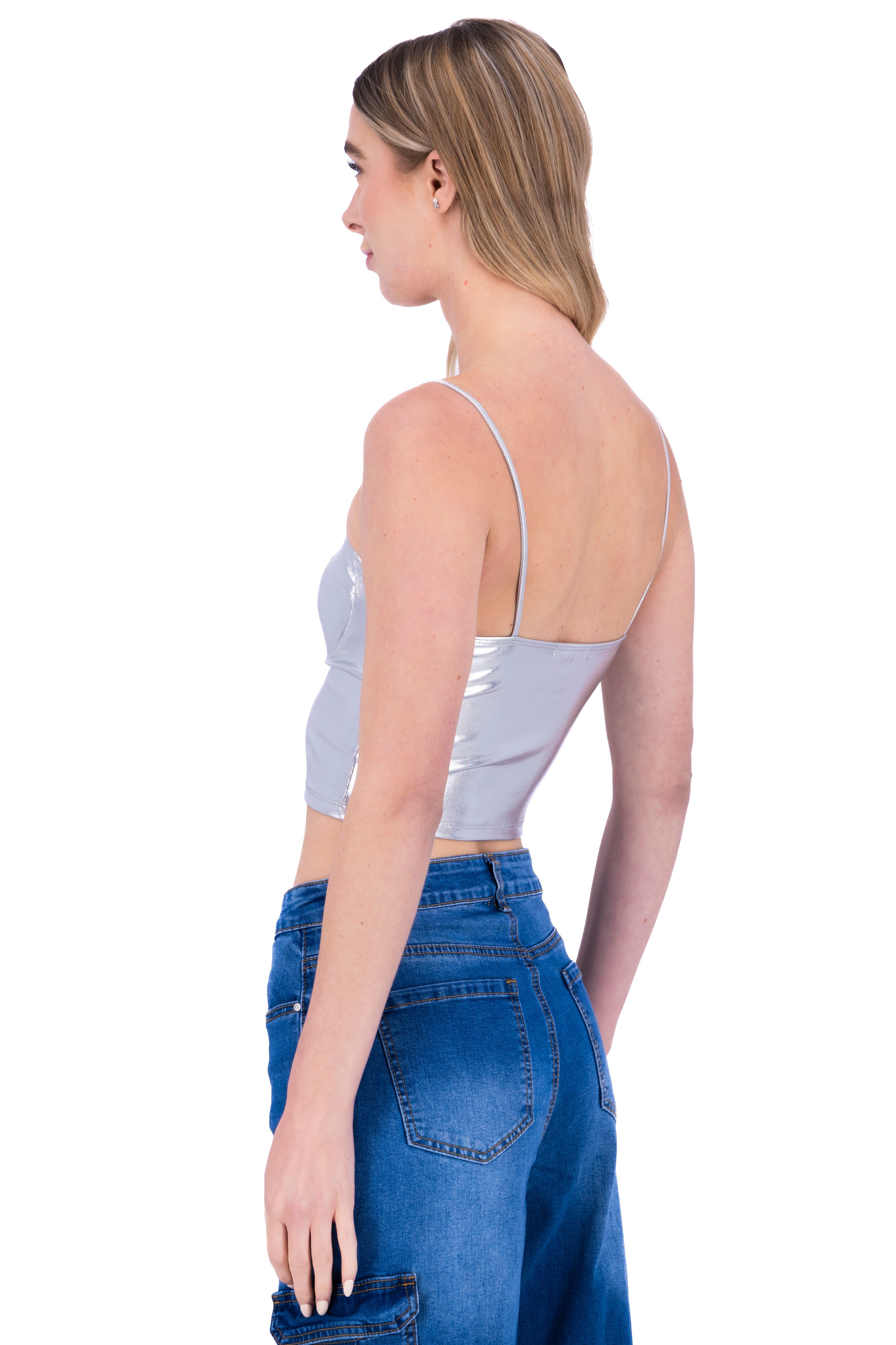 Top bustier copas metálico sold by Shasa product image thumbnail 4