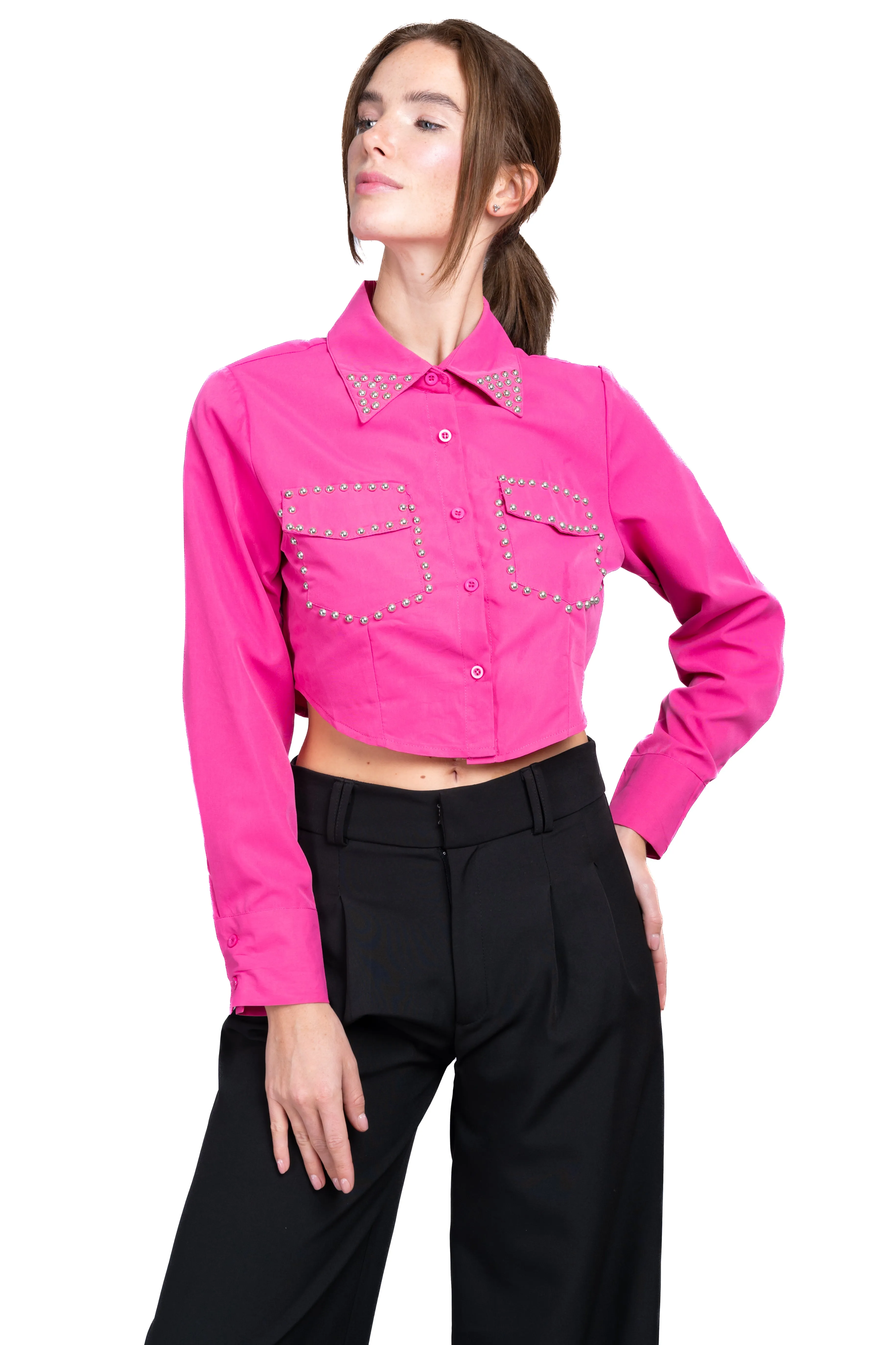 Camisa bolsas detalle brillos sold by Shasa