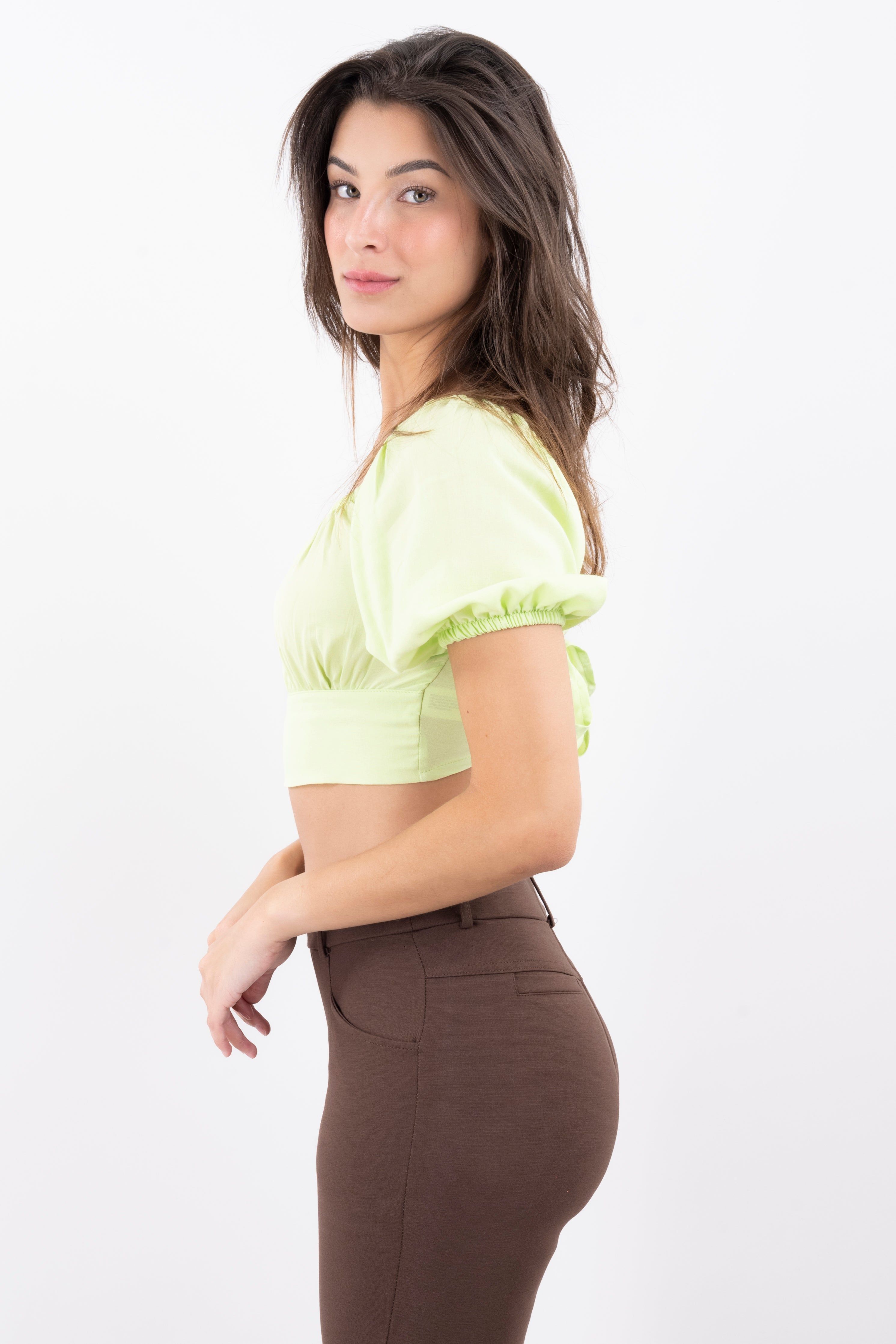 Top crop manga abullonada moño sold by Shasa product image thumbnail 3