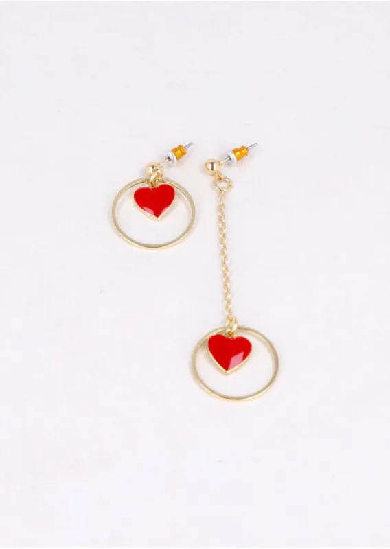 Aretes Asimetricos Corazon sold by Shasa