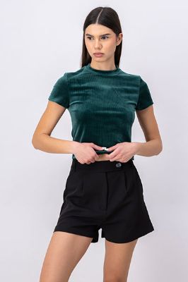 Top crop manga corta pana sold by Shasa