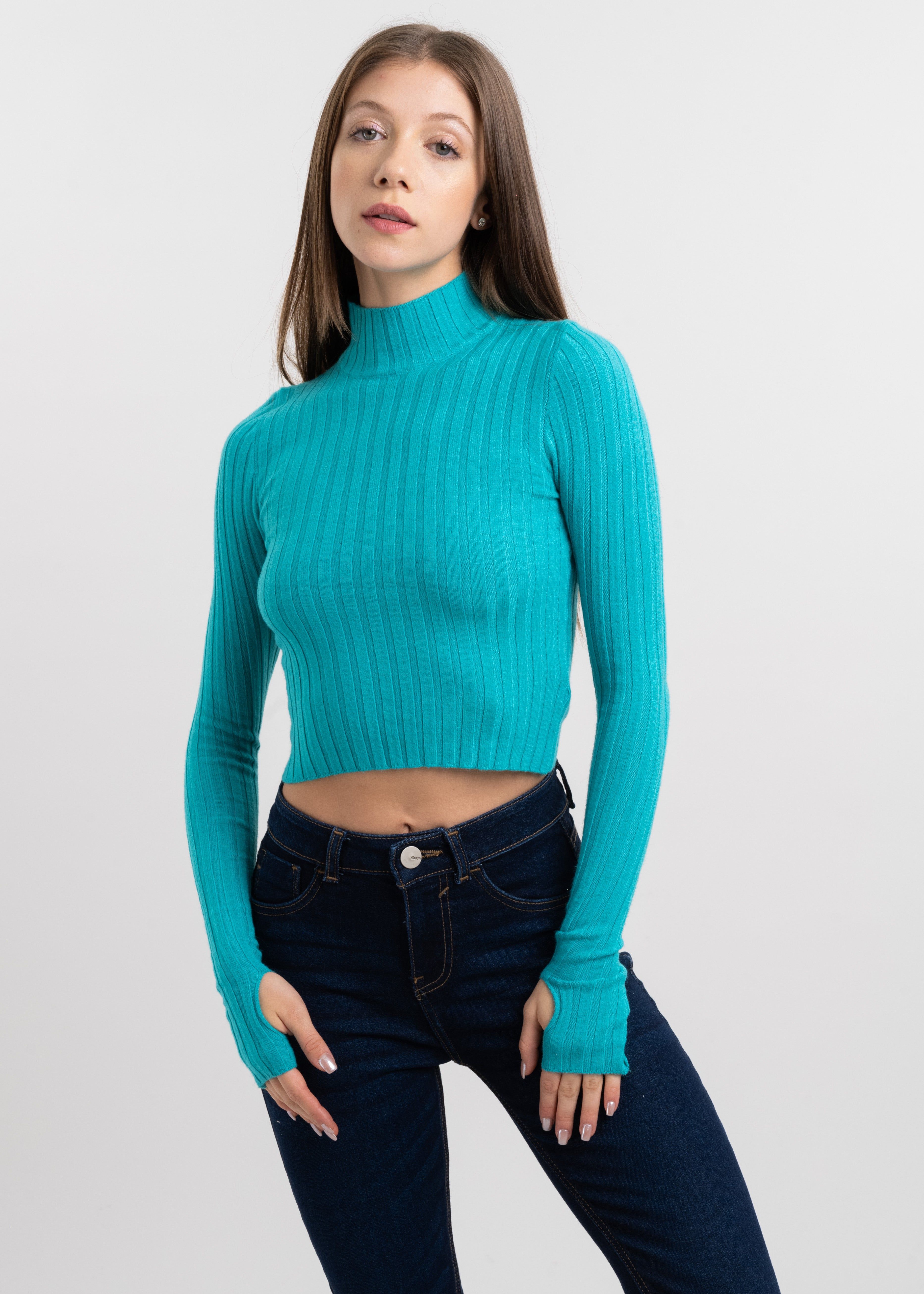 Suéter crop acanalado sold by Shasa product image thumbnail 2