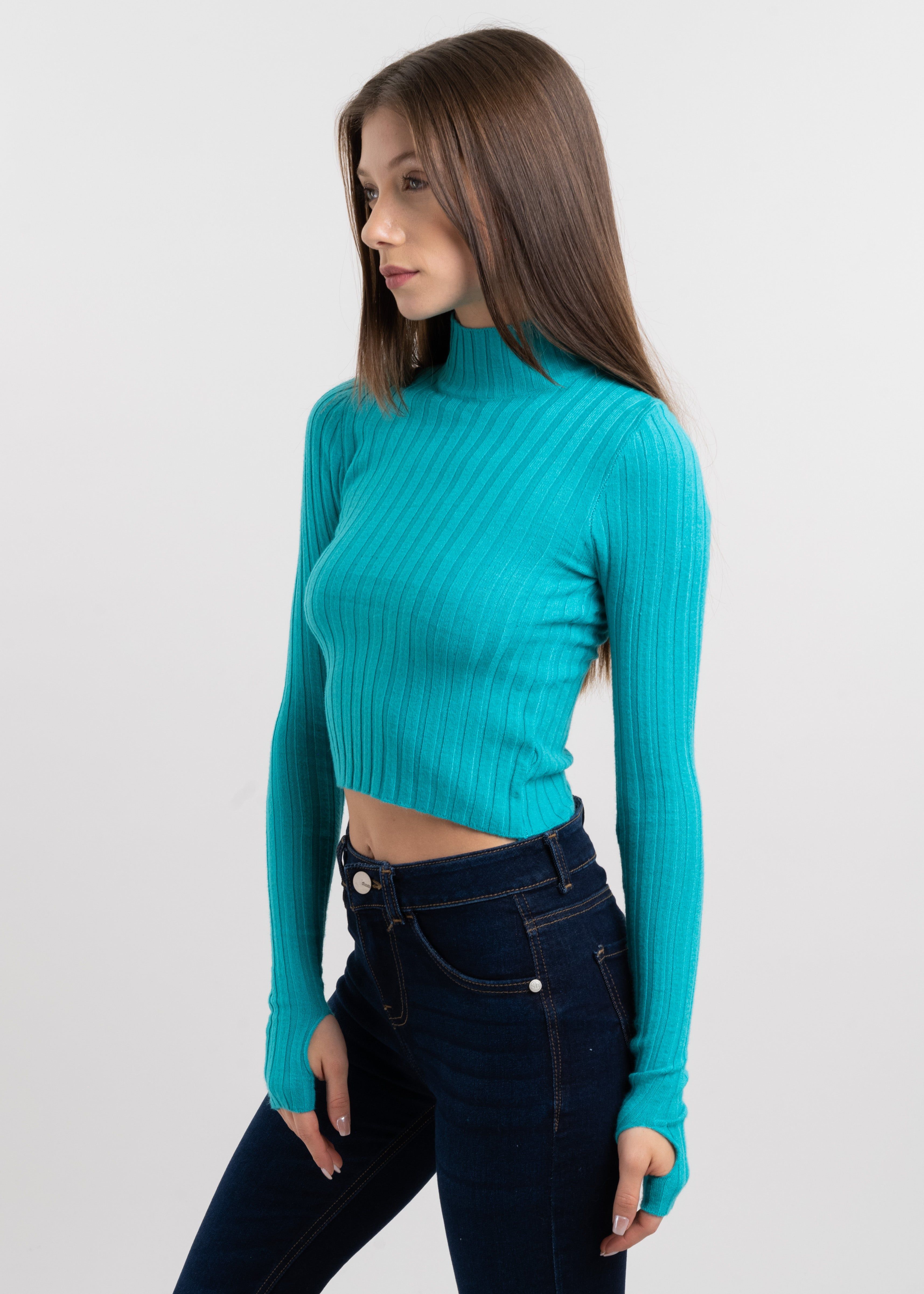 Suéter crop acanalado sold by Shasa product image thumbnail 3