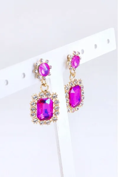 Aretes largos cuadro brillos sold by Shasa product image thumbnail 2