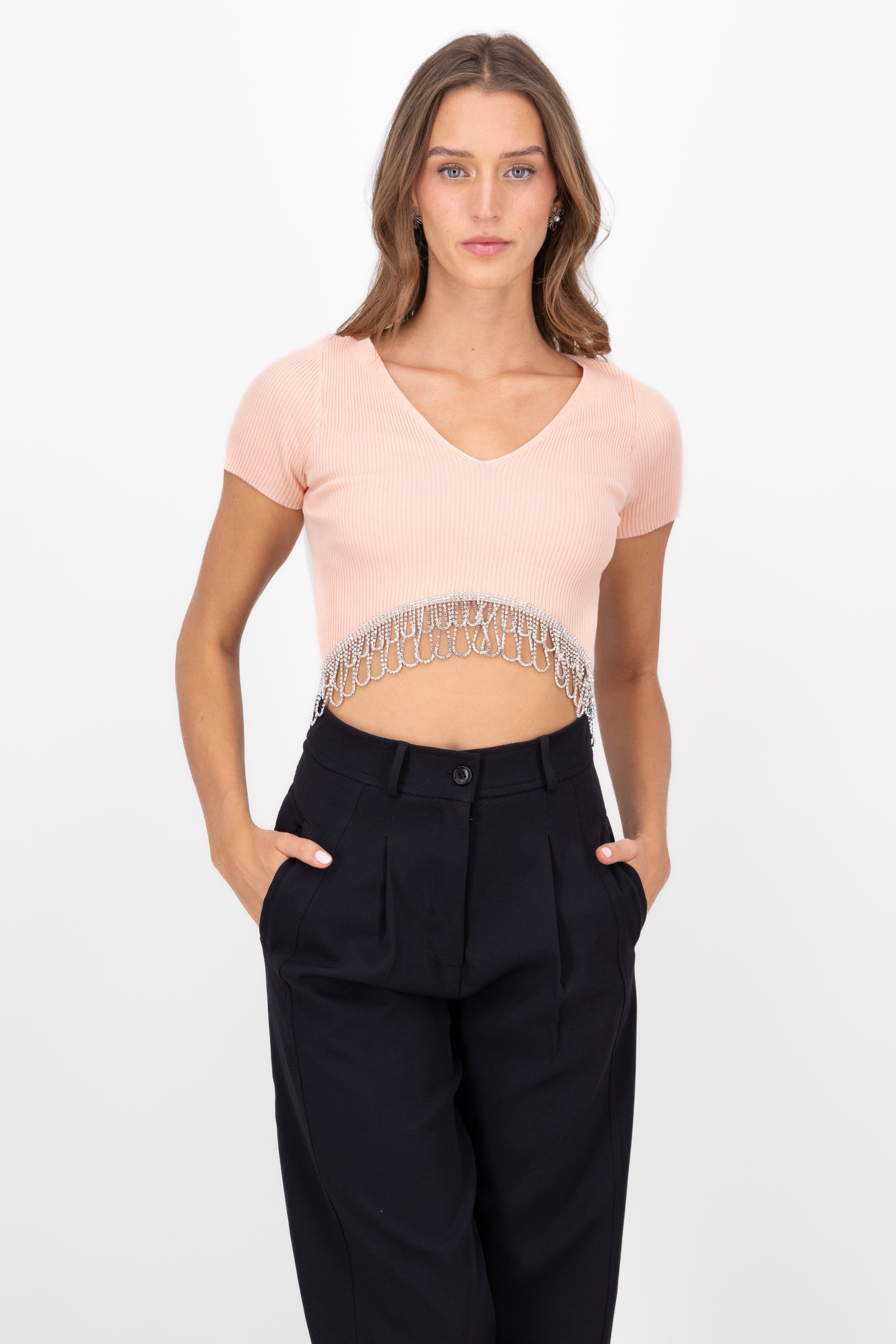 Top Tejido Manga Corta Detalle Brillos sold by Shasa product image thumbnail 2