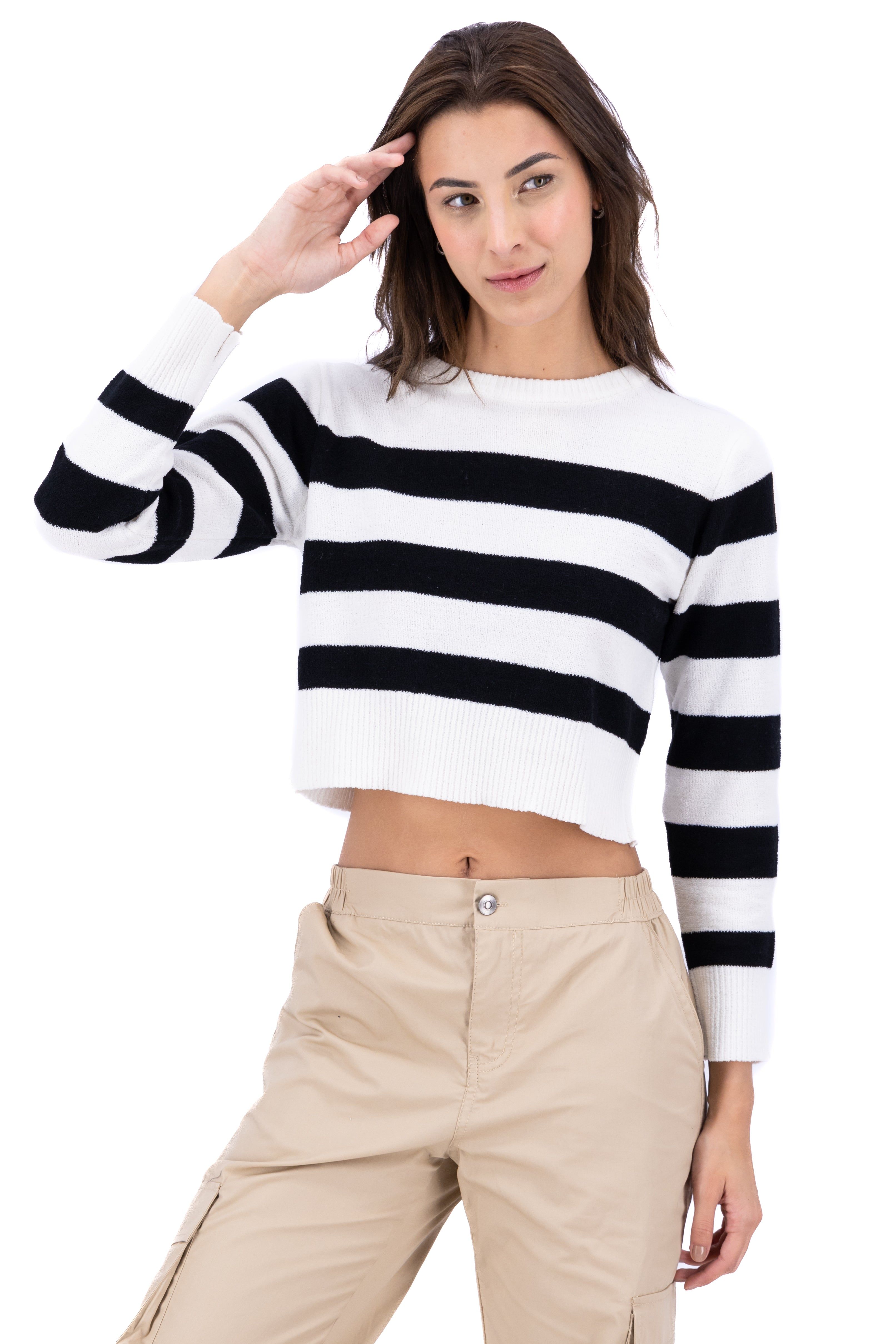 Suéter crop rayas sold by Shasa product image thumbnail 2