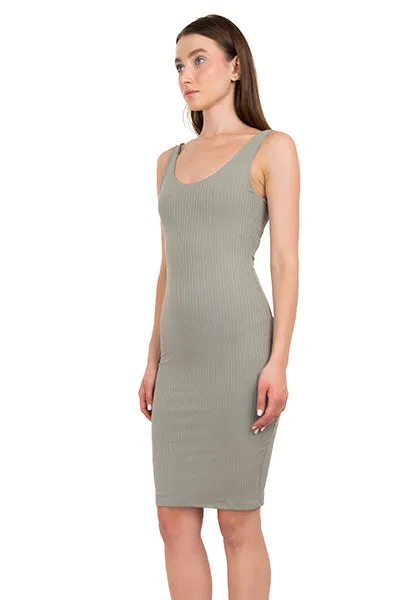 Vestido midi acanalado liso sold by Shasa product image thumbnail 3