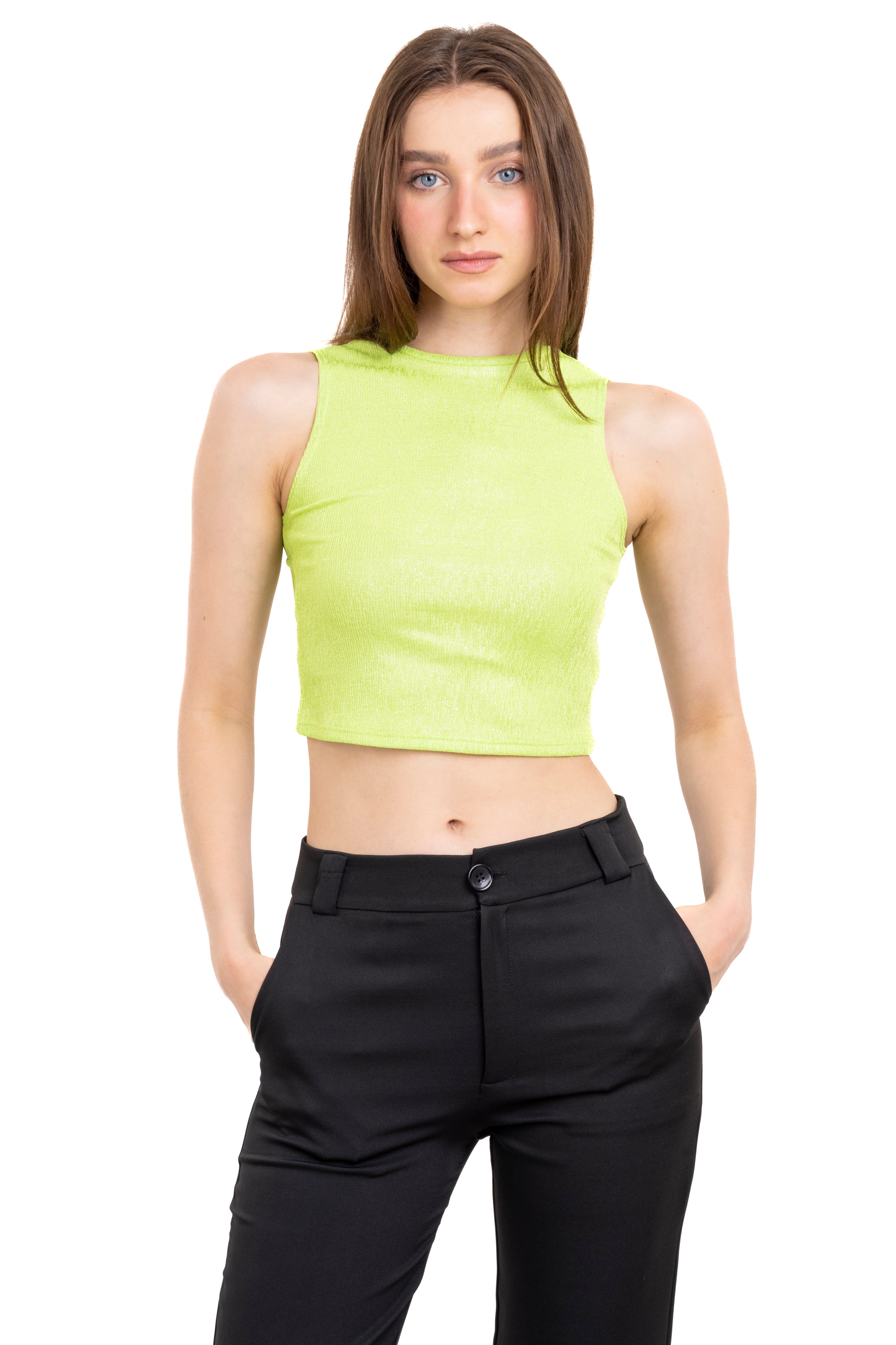 Top lurex cuello redondo sold by Shasa