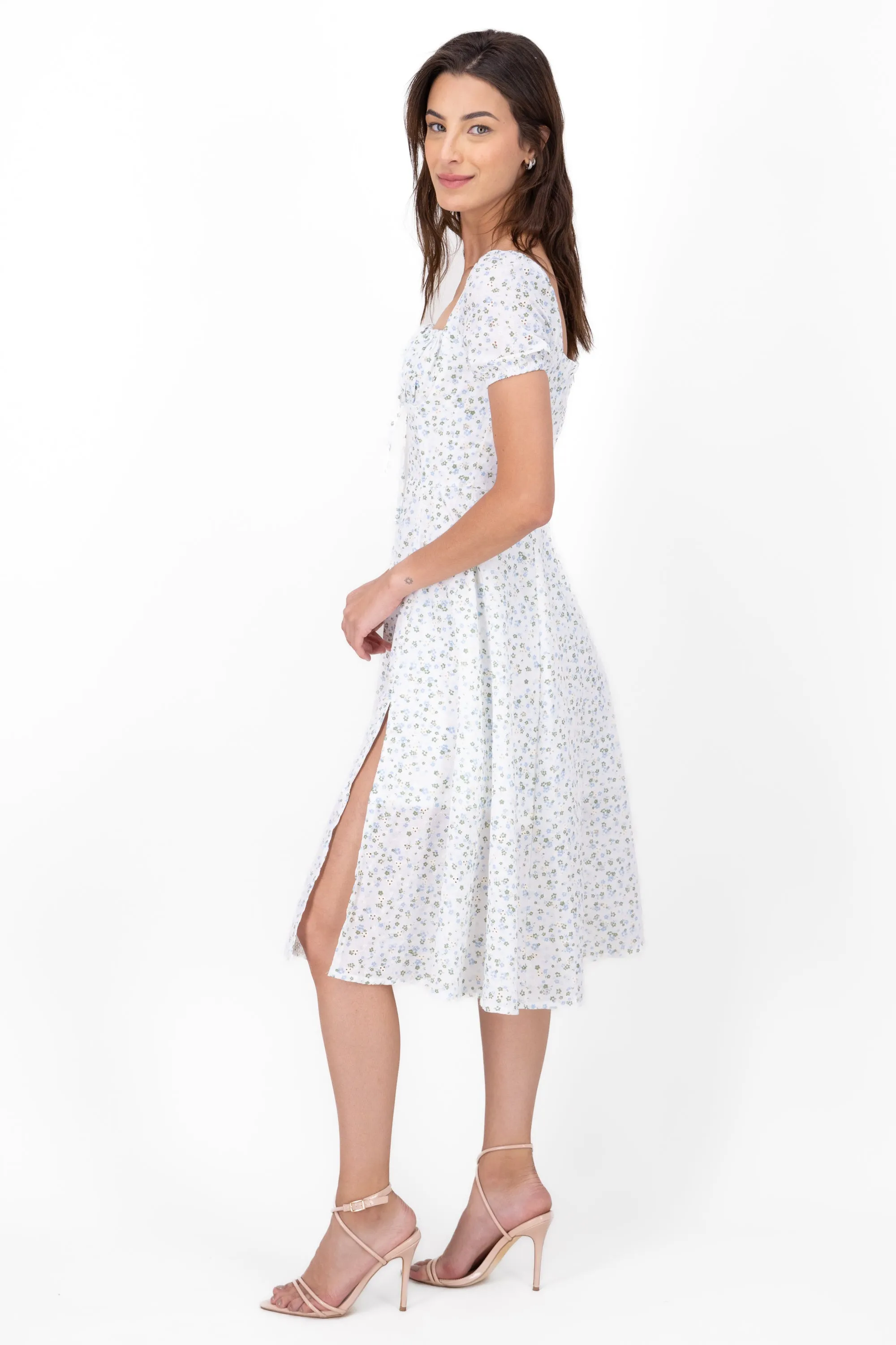 Vestido midi bordado abertura pierna sold by Shasa product image thumbnail 3