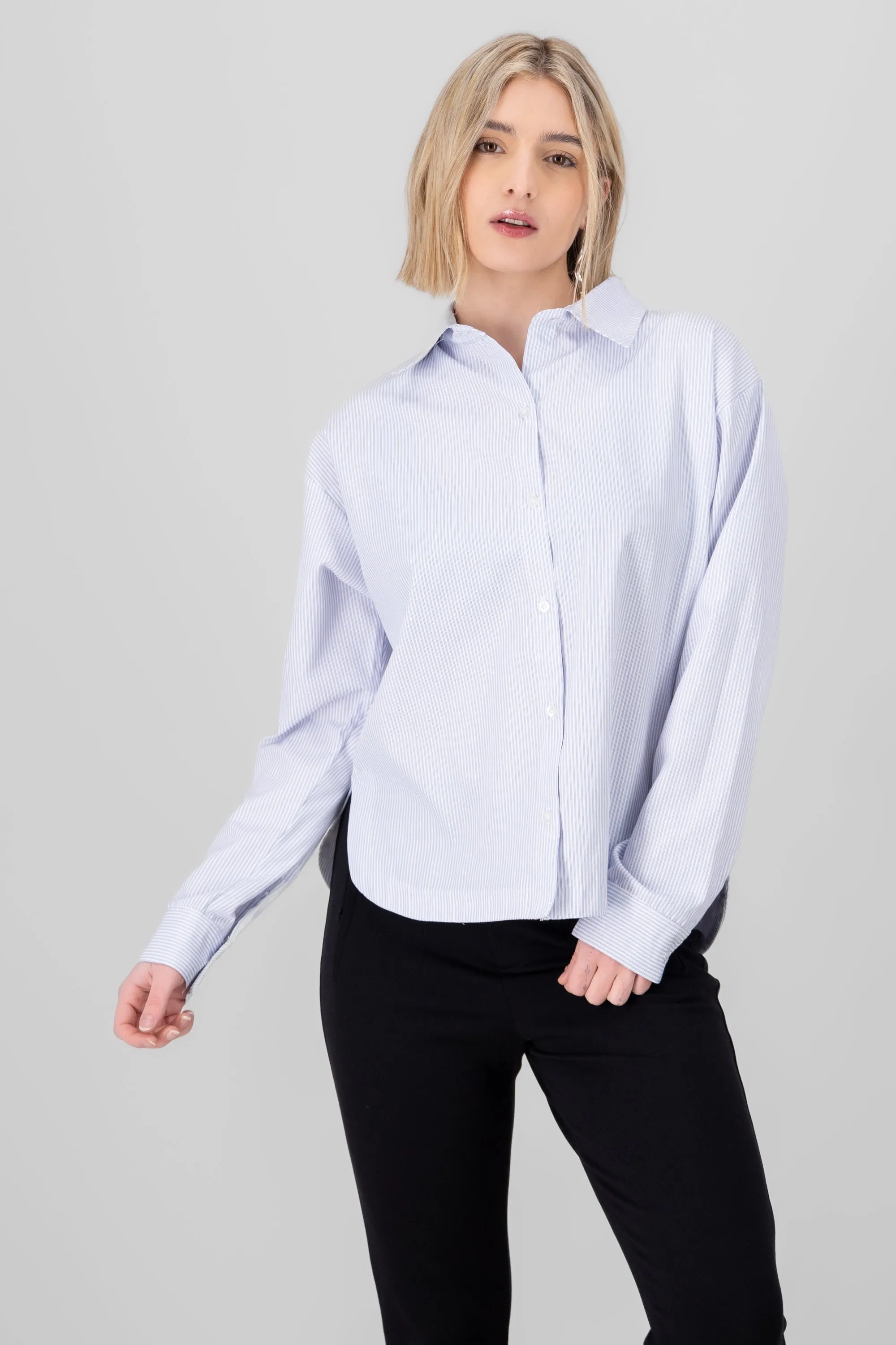 Camisa rayas manga larga sold by Shasa