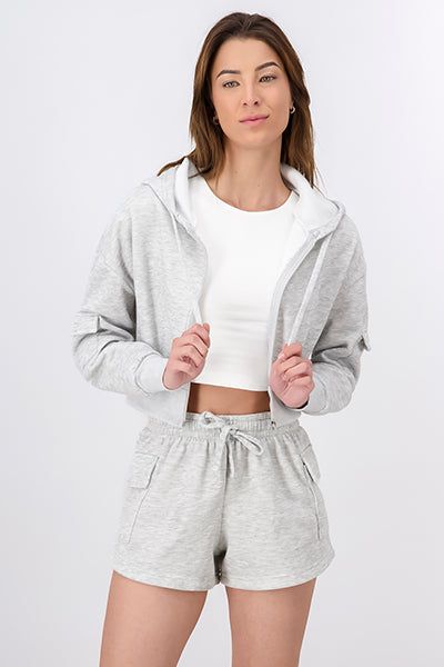 Sudadera Cropped Con Bolsa Cargo sold by Shasa