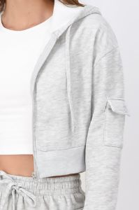 Sudadera Cropped Con Bolsa Cargo sold by Shasa