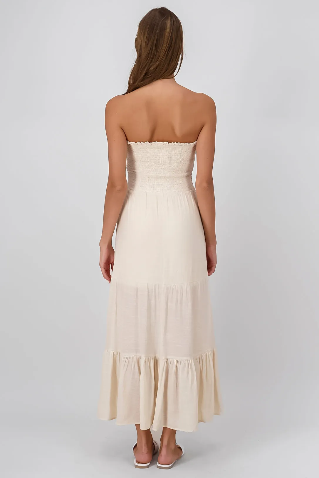 Vestido maxi lino strapless sold by Shasa product image thumbnail 4