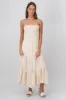 Vestido maxi lino strapless sold by Shasa