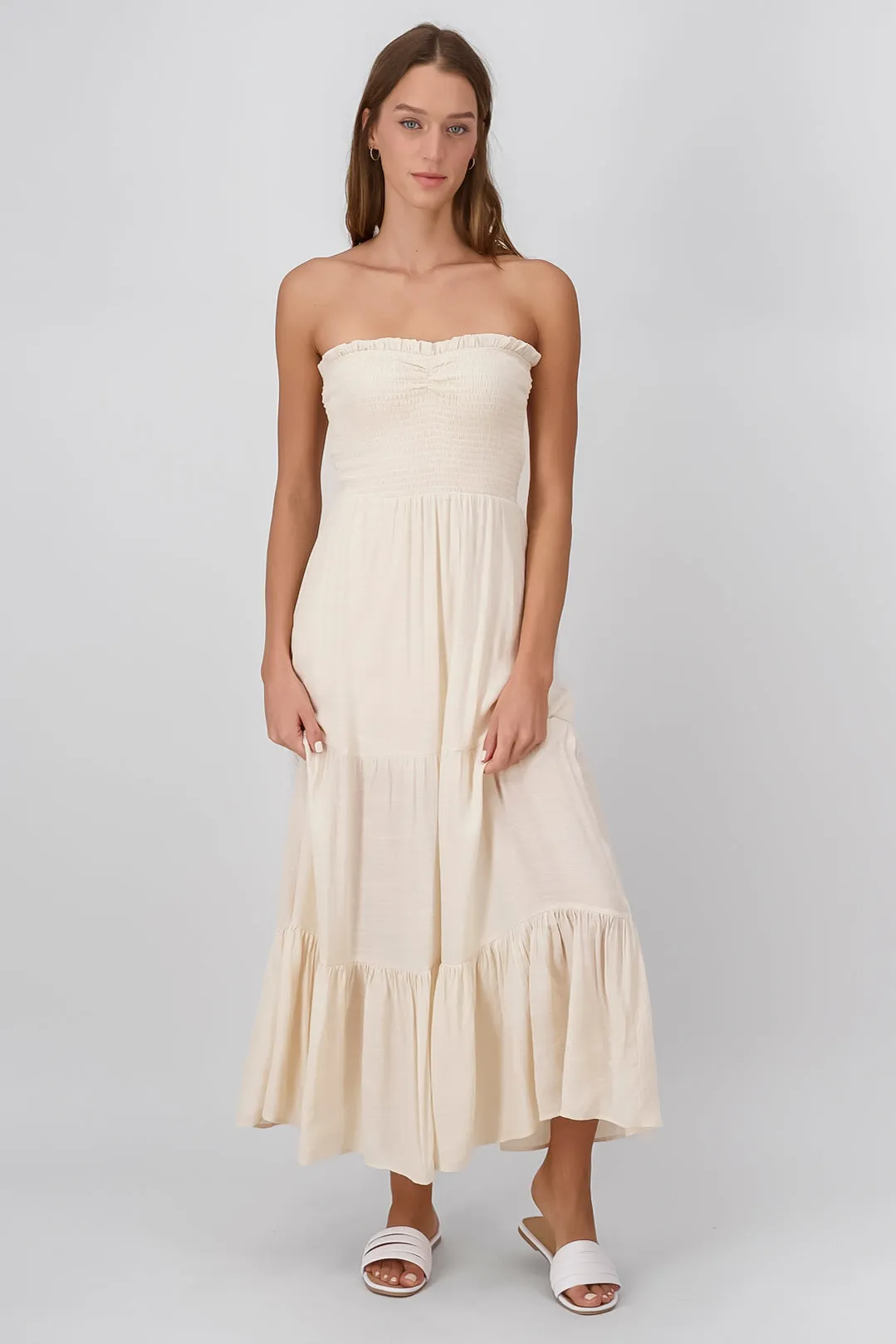 Vestido maxi lino strapless sold by Shasa product image thumbnail 2