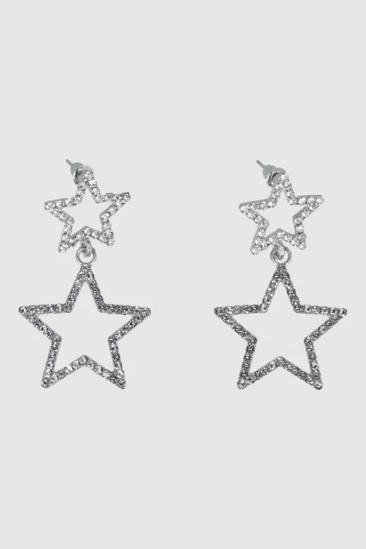 Aretes colgantes de estrellas con brillos sold by Shasa