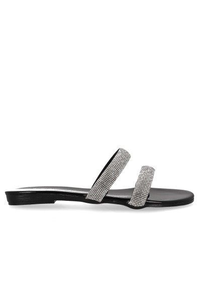Sandalias tiras dobles brillos sold by Shasa