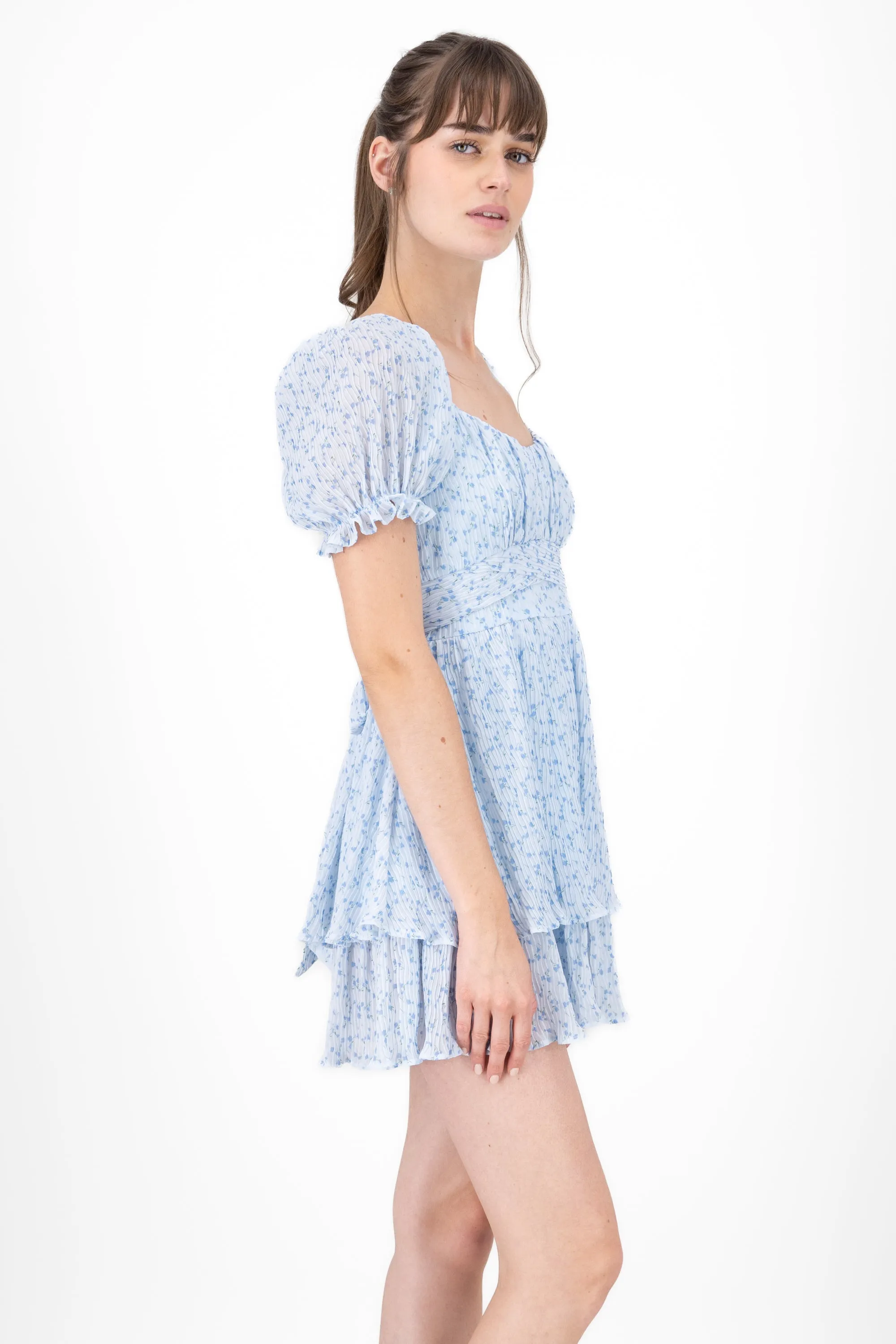 Vestido olanes polisado flores sold by Shasa product image thumbnail 3