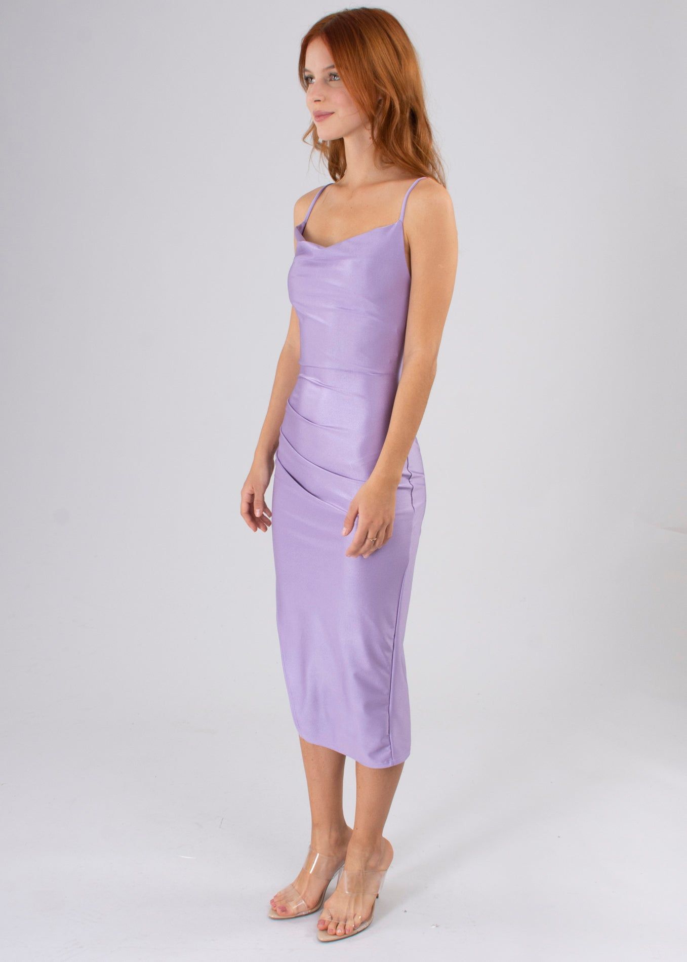 Vestido satín midi asimétrico sold by Shasa product image thumbnail 3