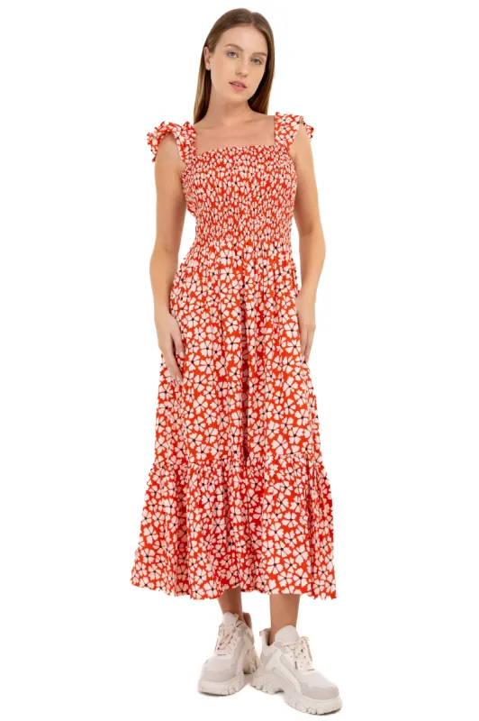 Vestido maxi smock floral sold by Shasa