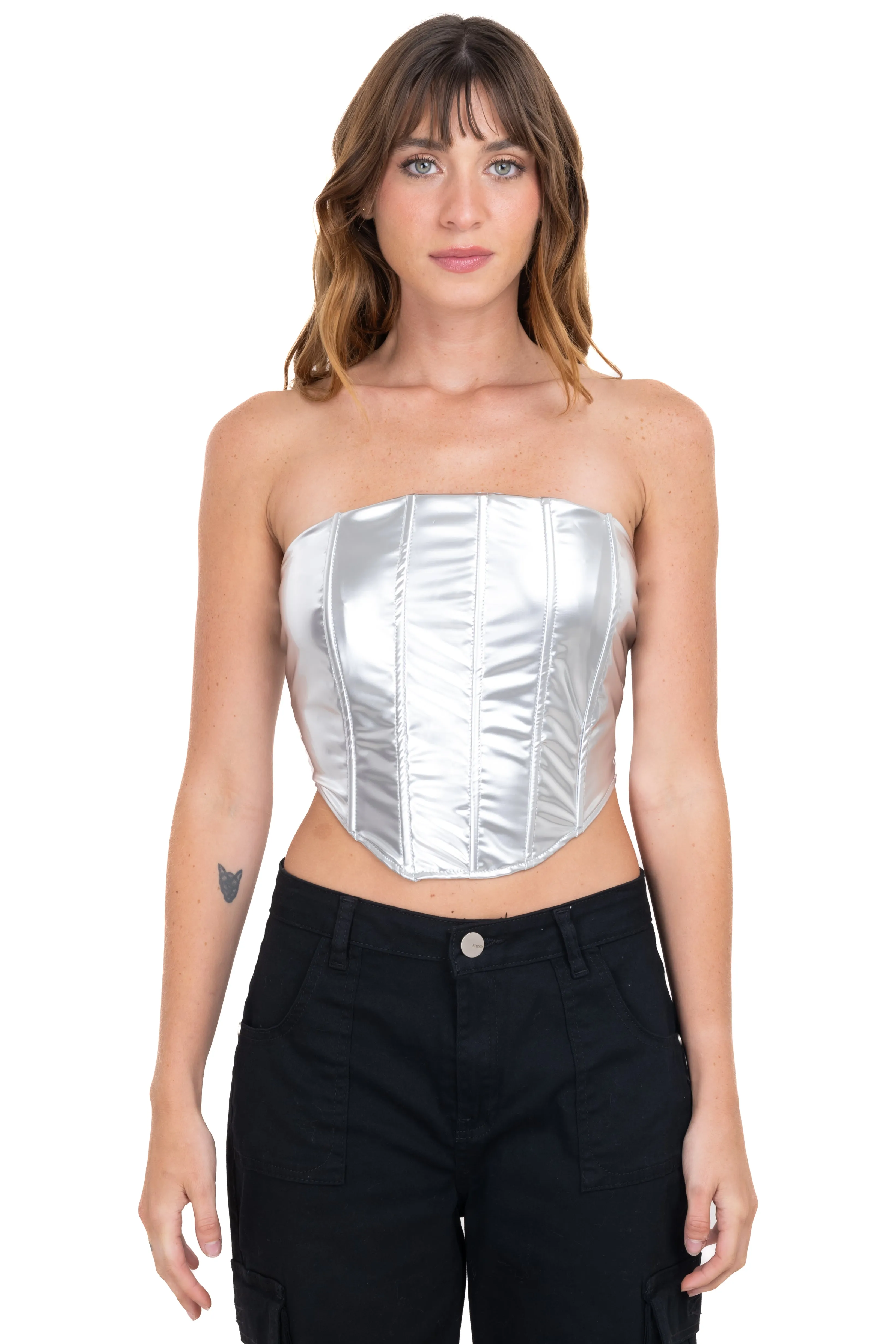 Corset metalizado efecto piel sold by Shasa product image thumbnail 2