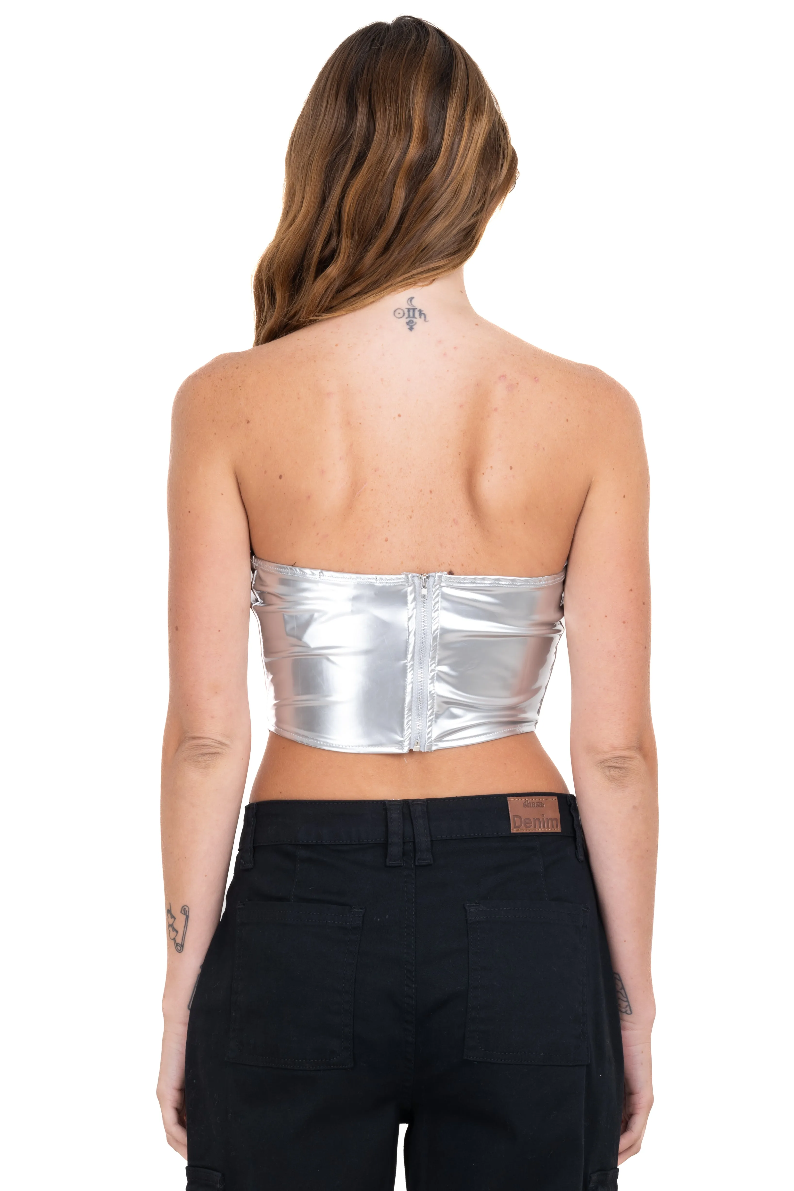 Corset metalizado efecto piel sold by Shasa product image thumbnail 4
