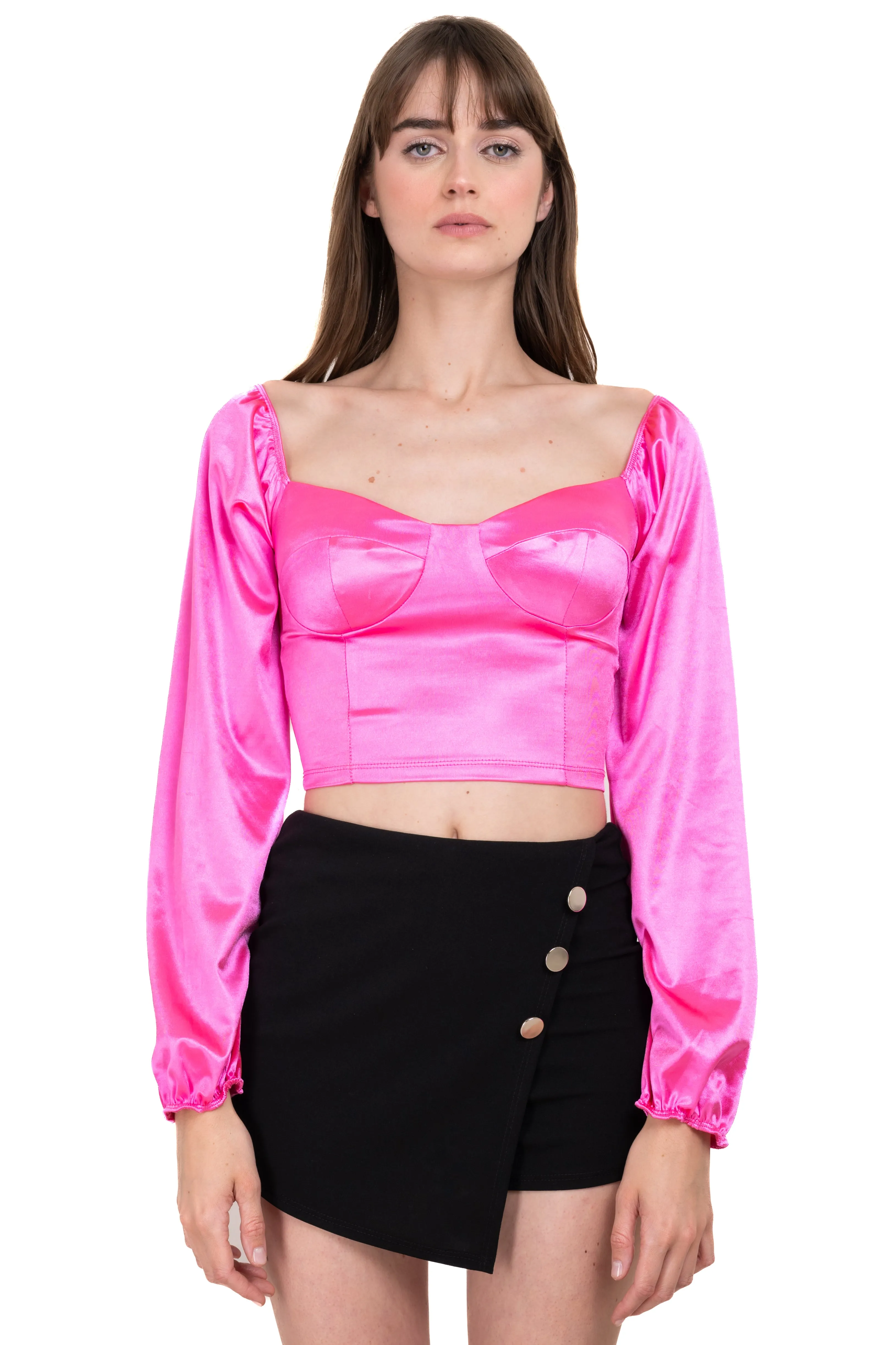 Blusa satín manga larga sold by Shasa product image thumbnail 2