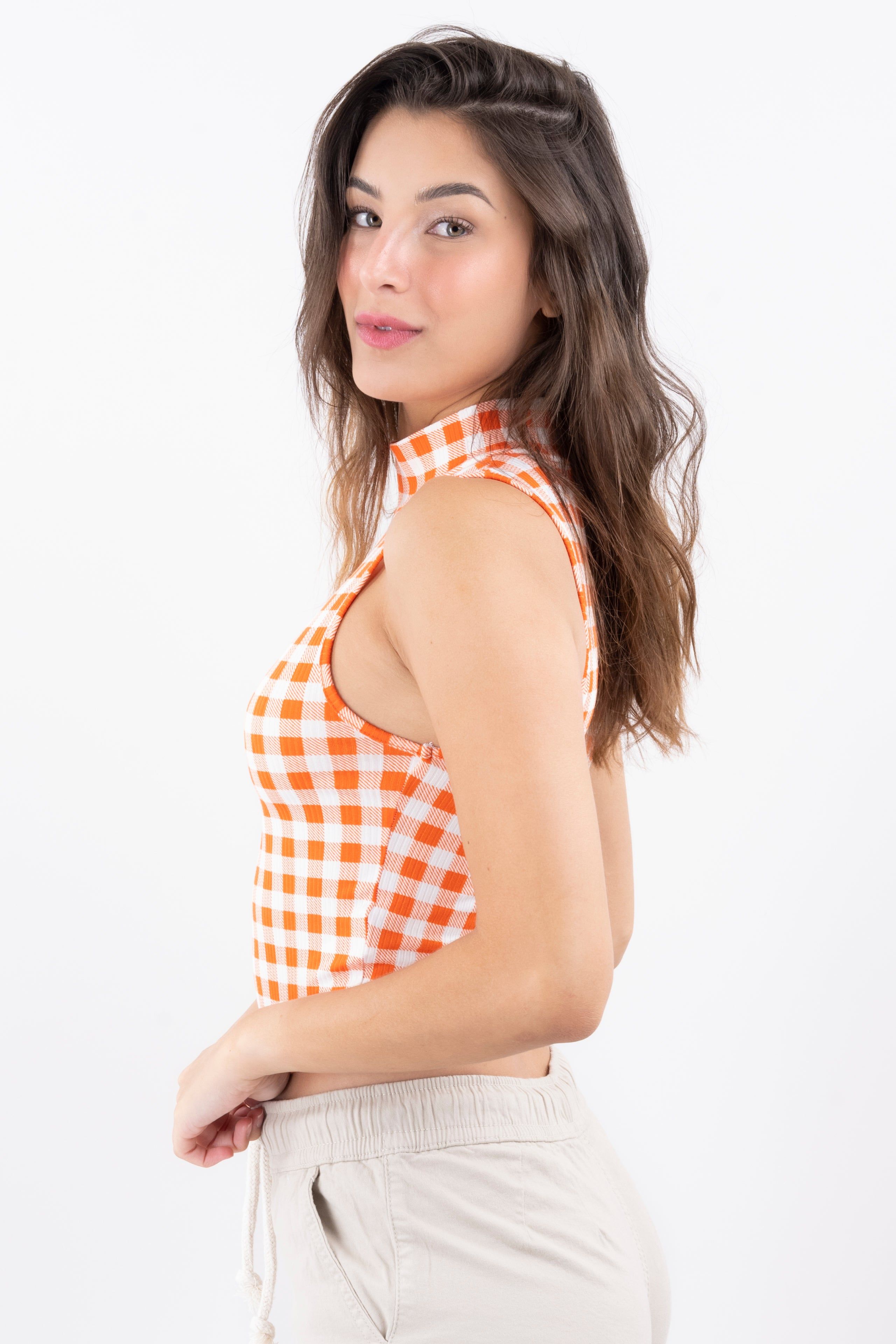 Top cuello alto cuadros sold by Shasa product image thumbnail 3