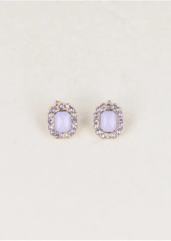 Aretes Cuadro Cristal Brillos sold by Shasa