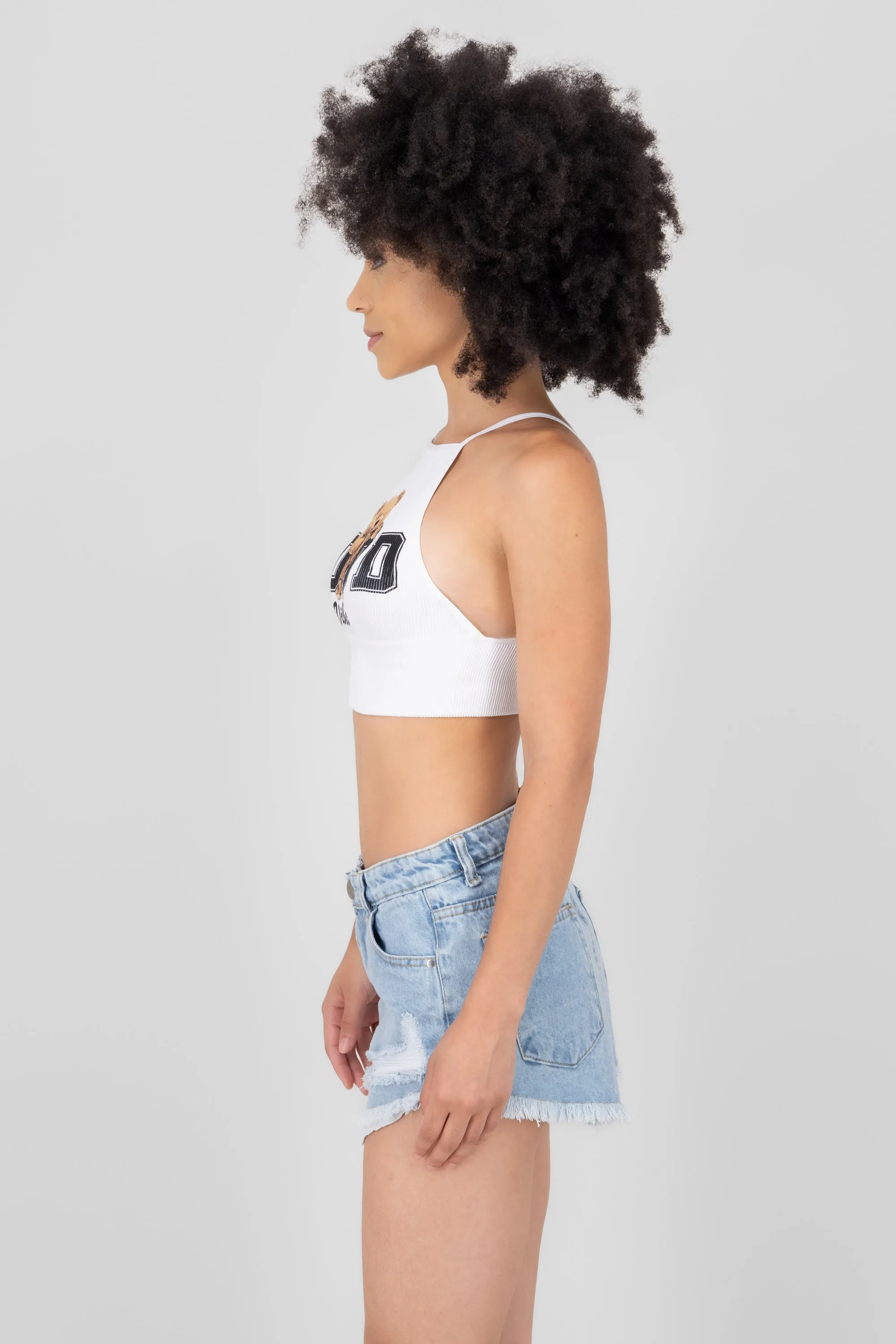 Top halter teddy rib sold by Shasa product image thumbnail 3