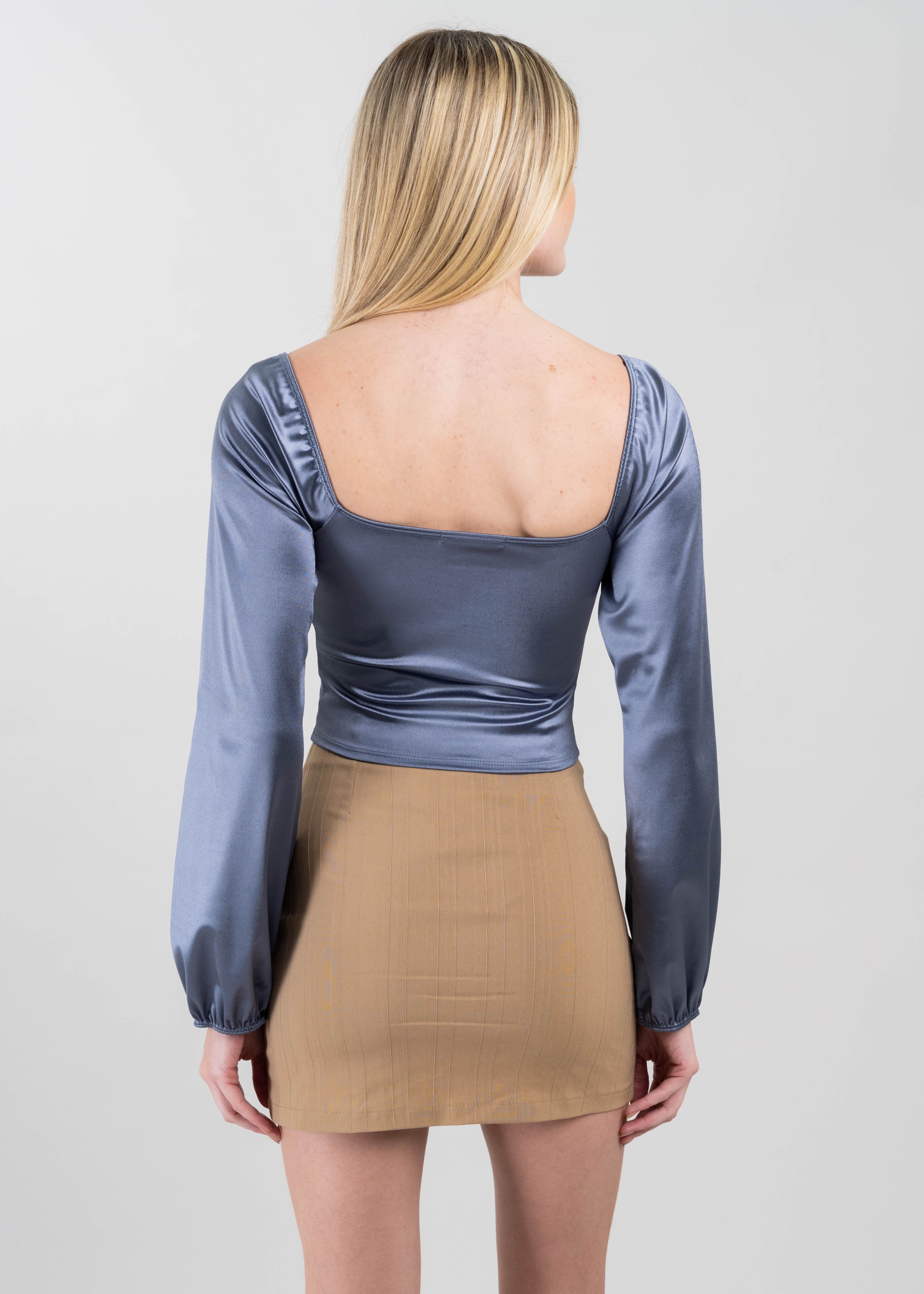 Blusa Crop Bustier Satín sold by Shasa product image thumbnail 4