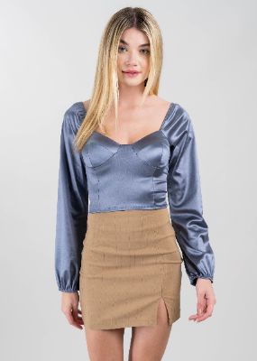 Blusa Crop Bustier Satín sold by Shasa