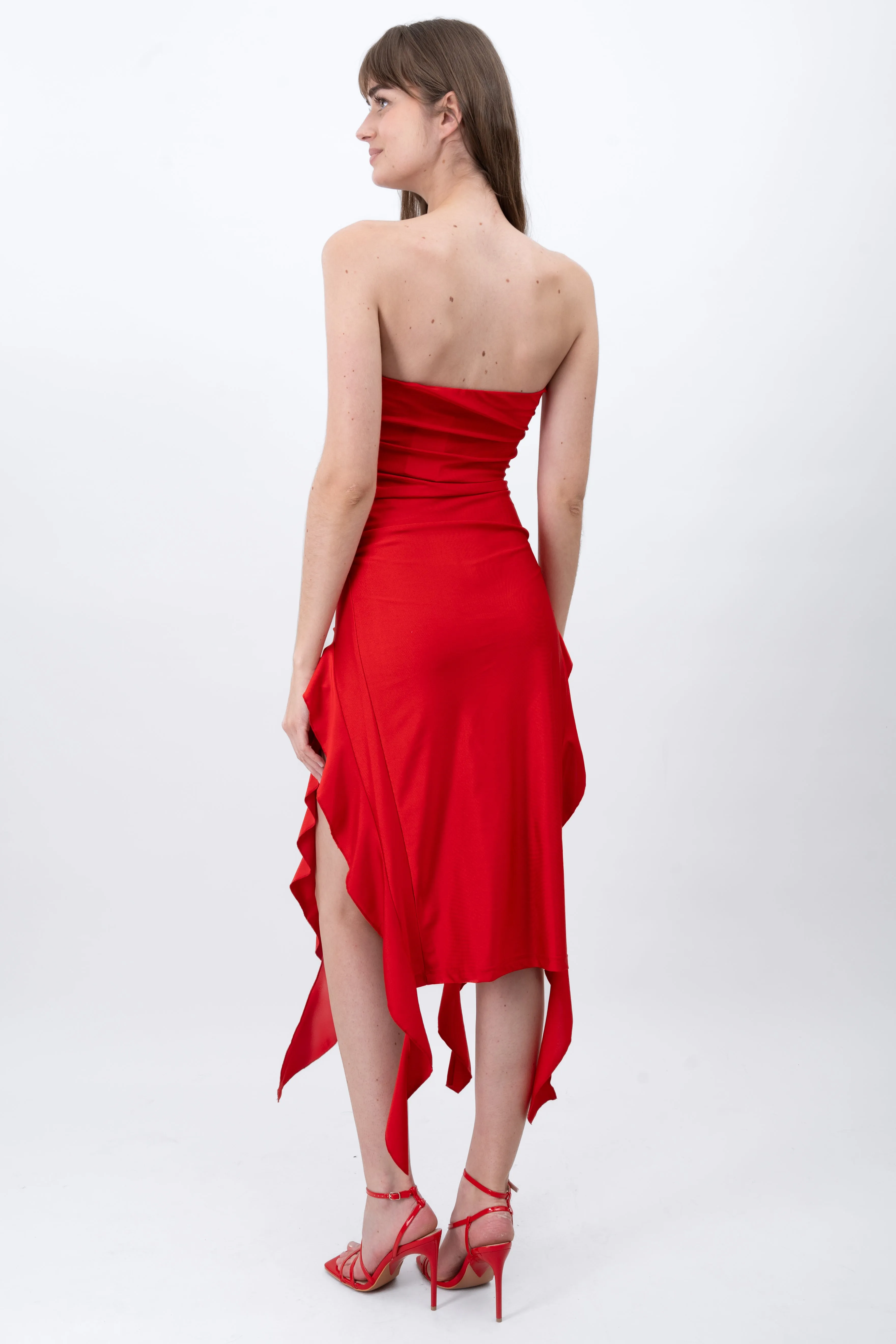 Vestido Maxi Strapless Ruffles sold by Shasa product image thumbnail 4