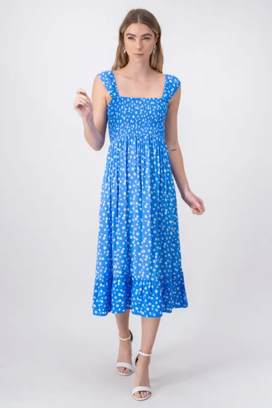 Vestido Midi Flores Smock sold by Shasa