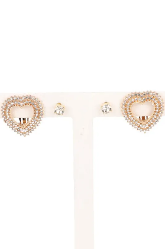Aretes Corazones Multi Brillos sold by Shasa