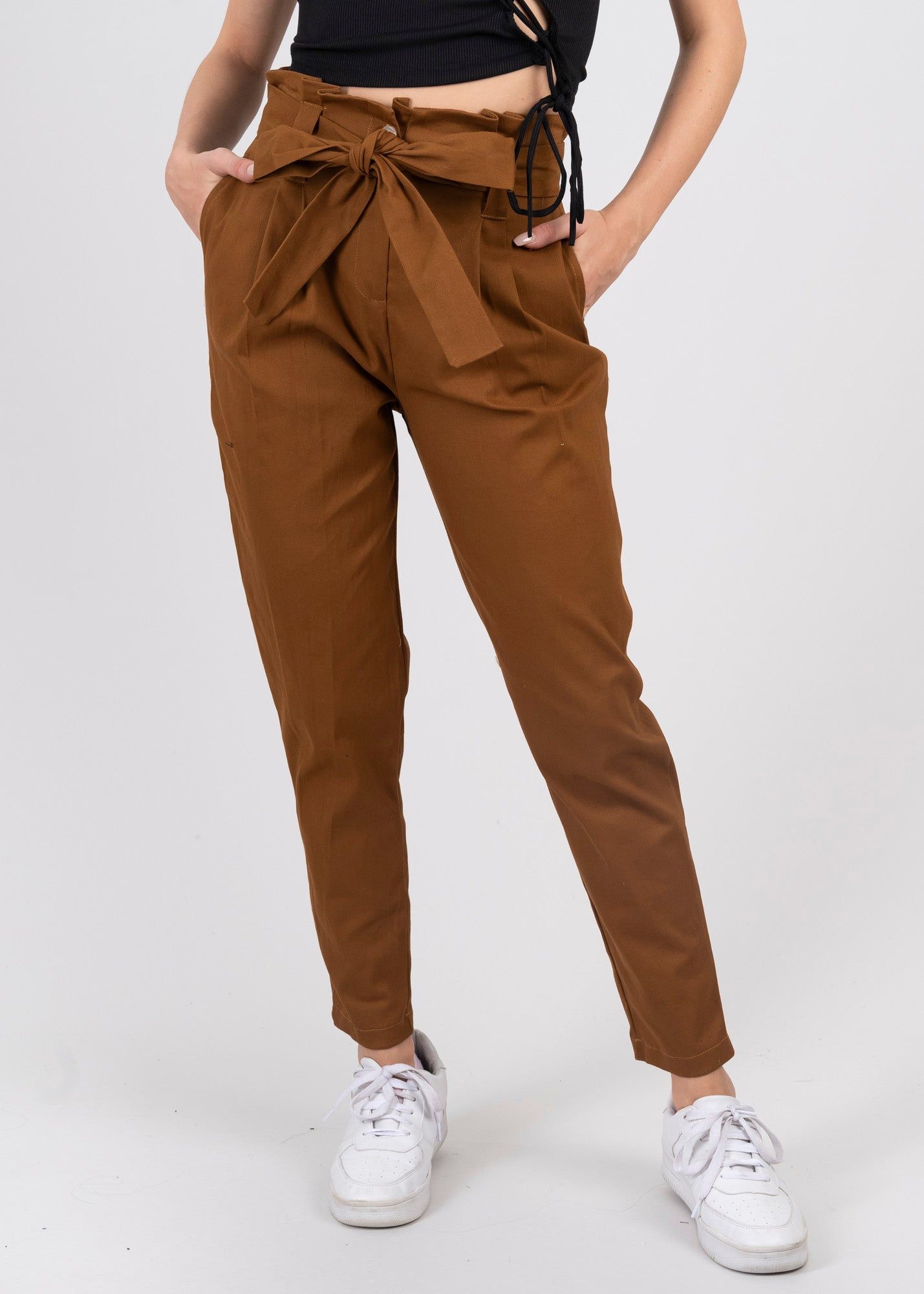 Pantalón paper bag cintura alta cinturón sold by Shasa product image thumbnail 2