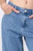 Jeans con brillos rectos sold by Shasa