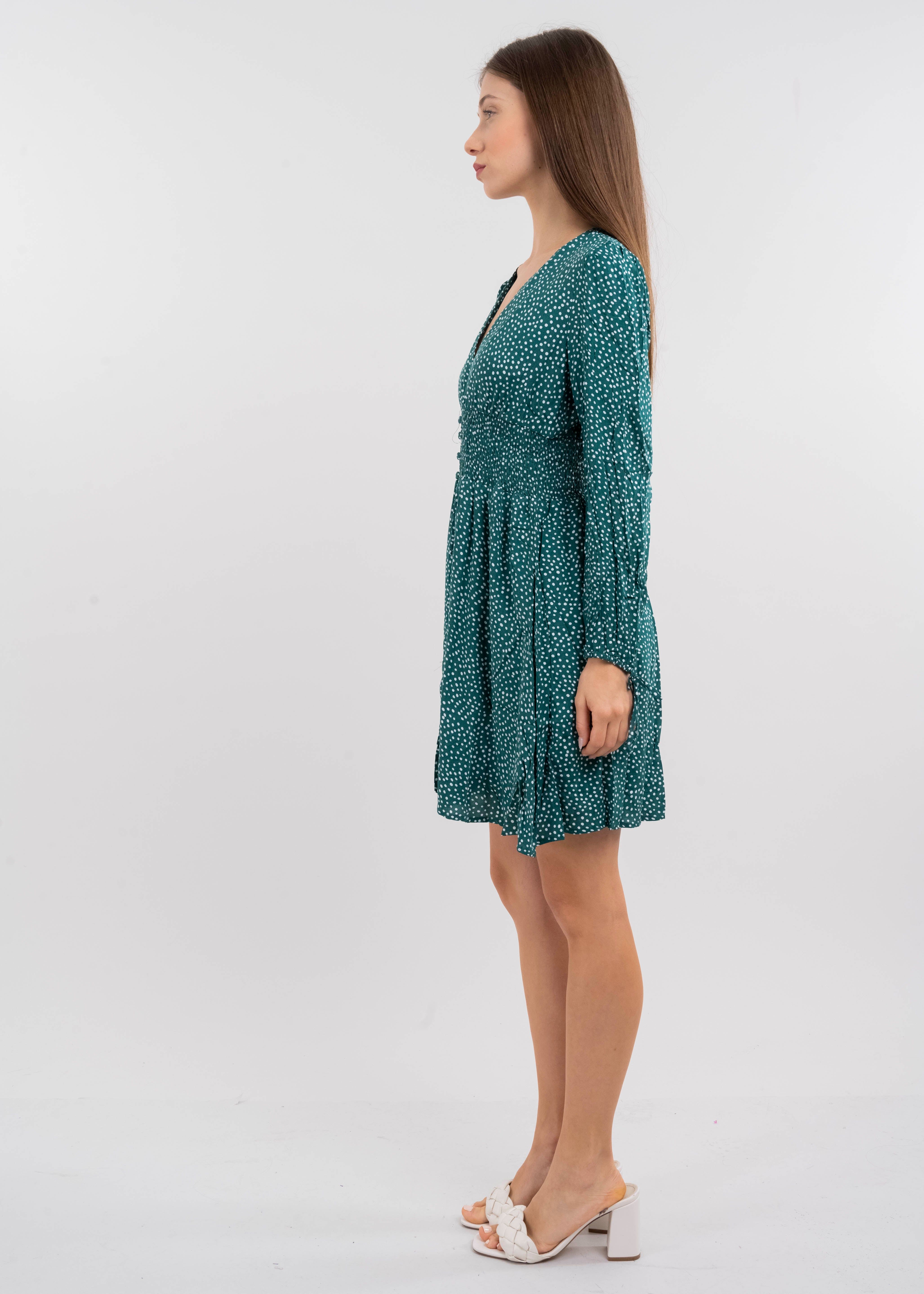 Vestido mini con manga larga estampado polka dots sold by Shasa product image thumbnail 3