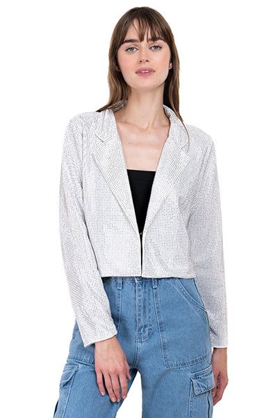 Saco brillos cropped sold by Shasa