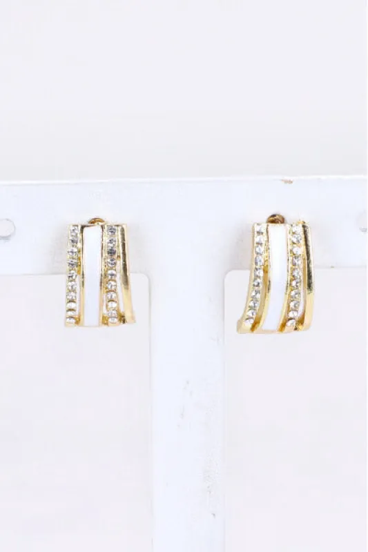 Arracadas Lineas Brillos Color sold by Shasa