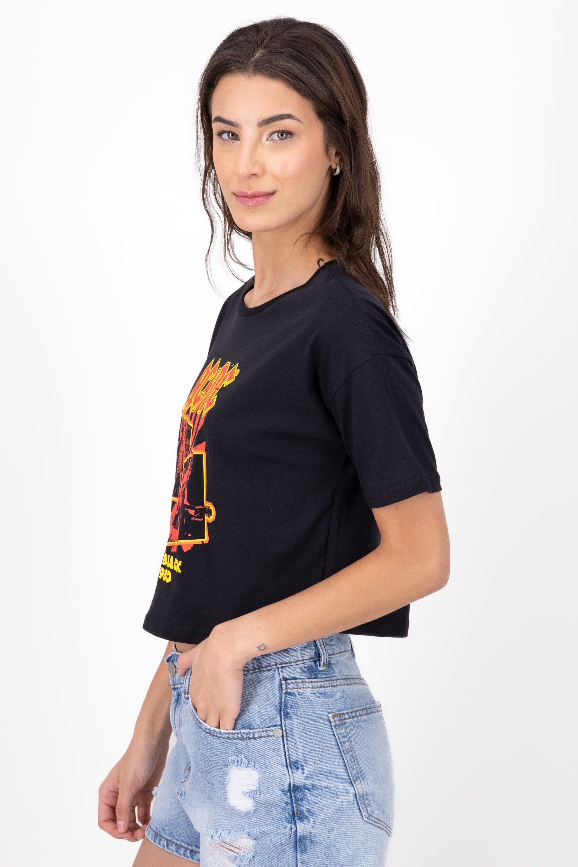 Crop Boxy Acdc Manga Corta sold by Shasa product image thumbnail 3