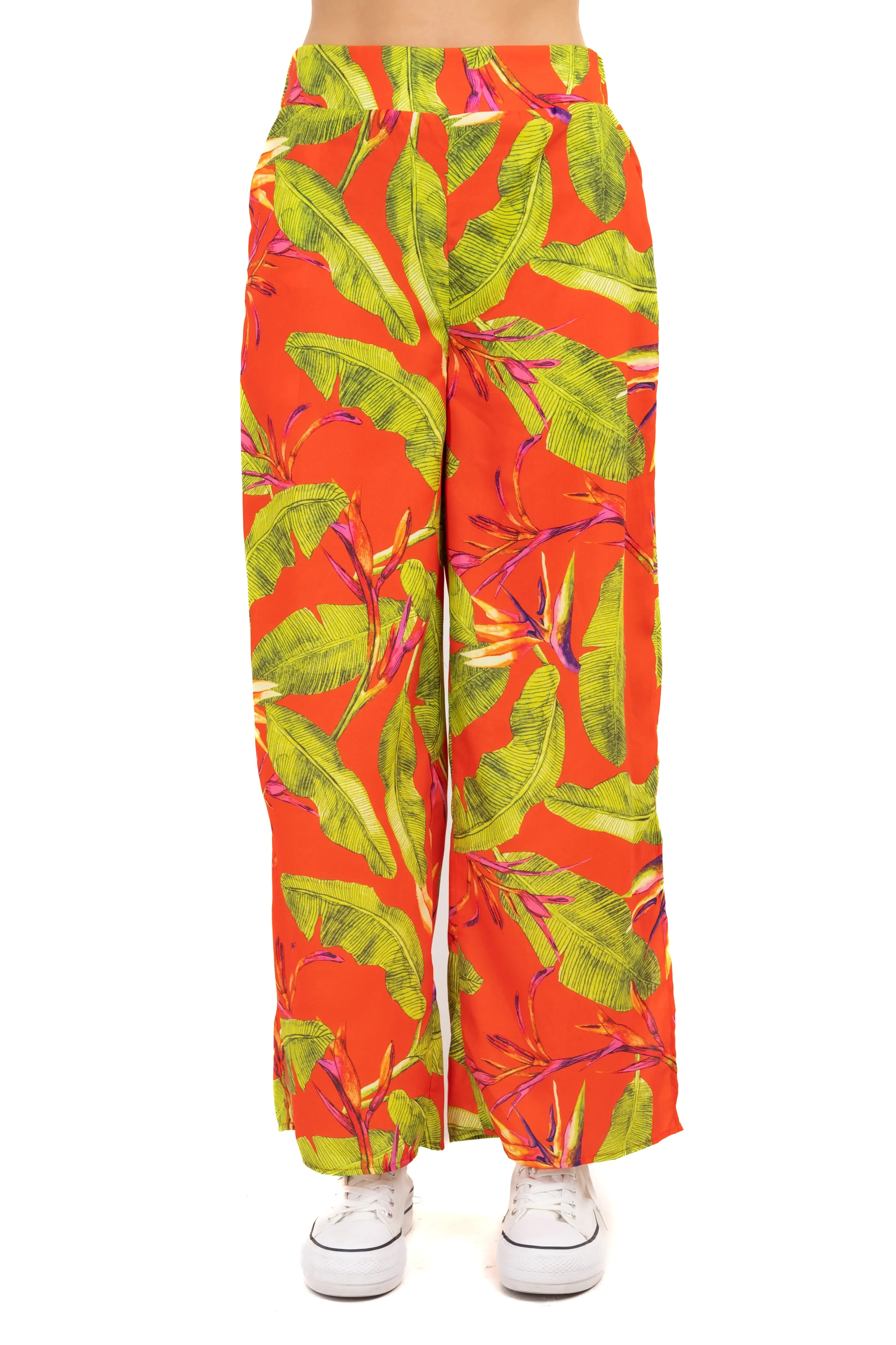 Pantalón wide leg estampado hojas sold by Shasa