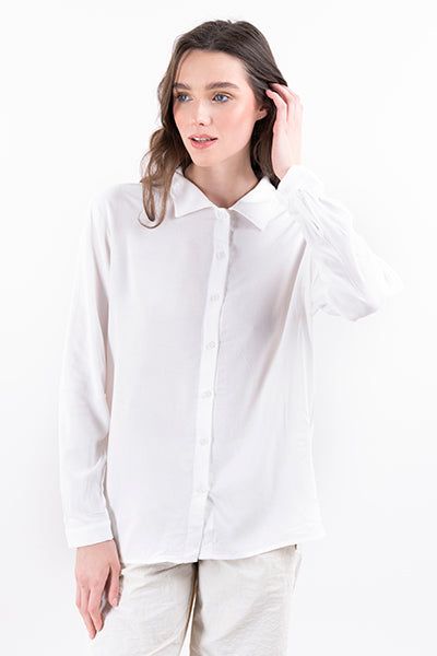 Camisa lisa manga larga sold by Shasa