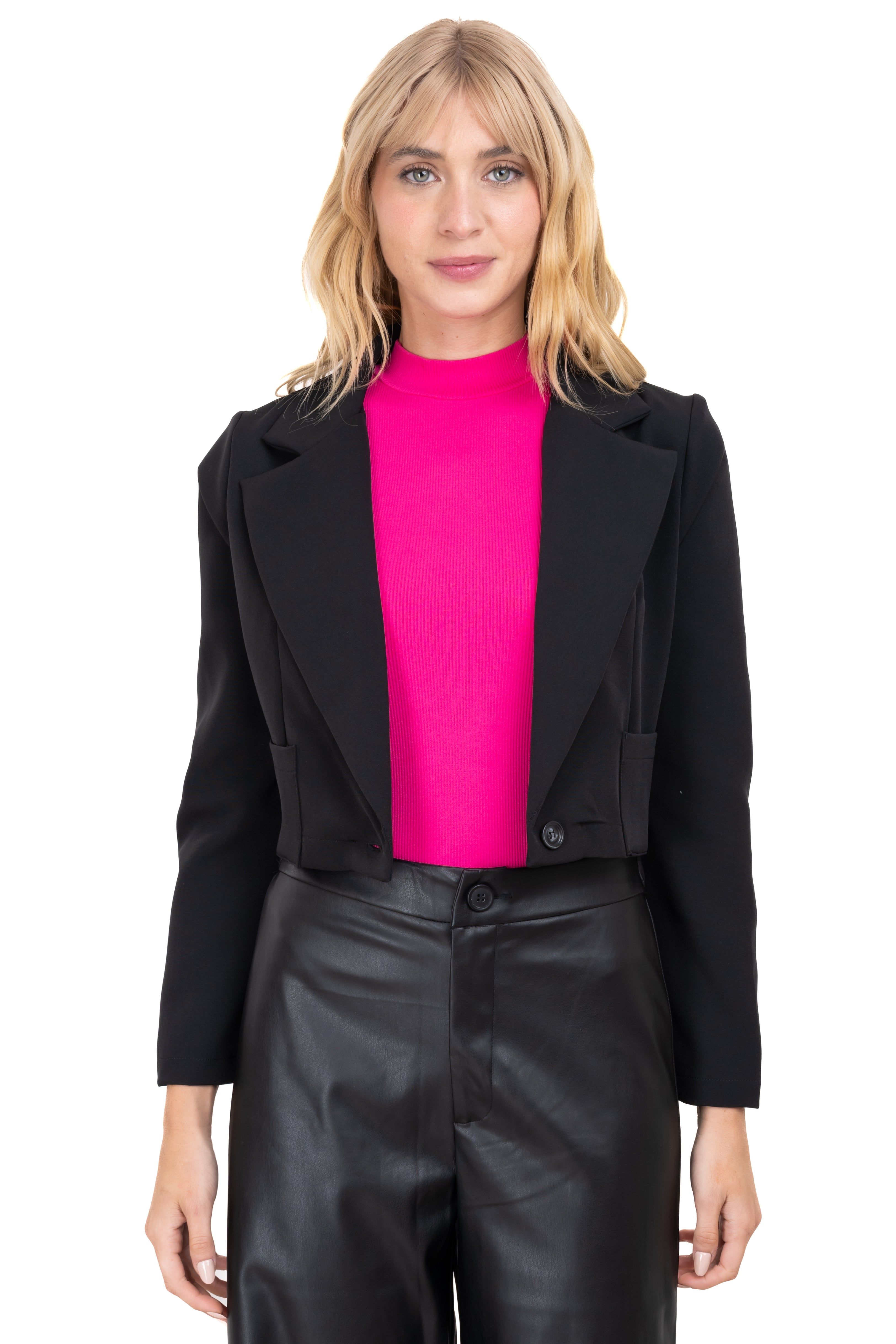 Saco crop cuello solapa sold by Shasa product image thumbnail 2