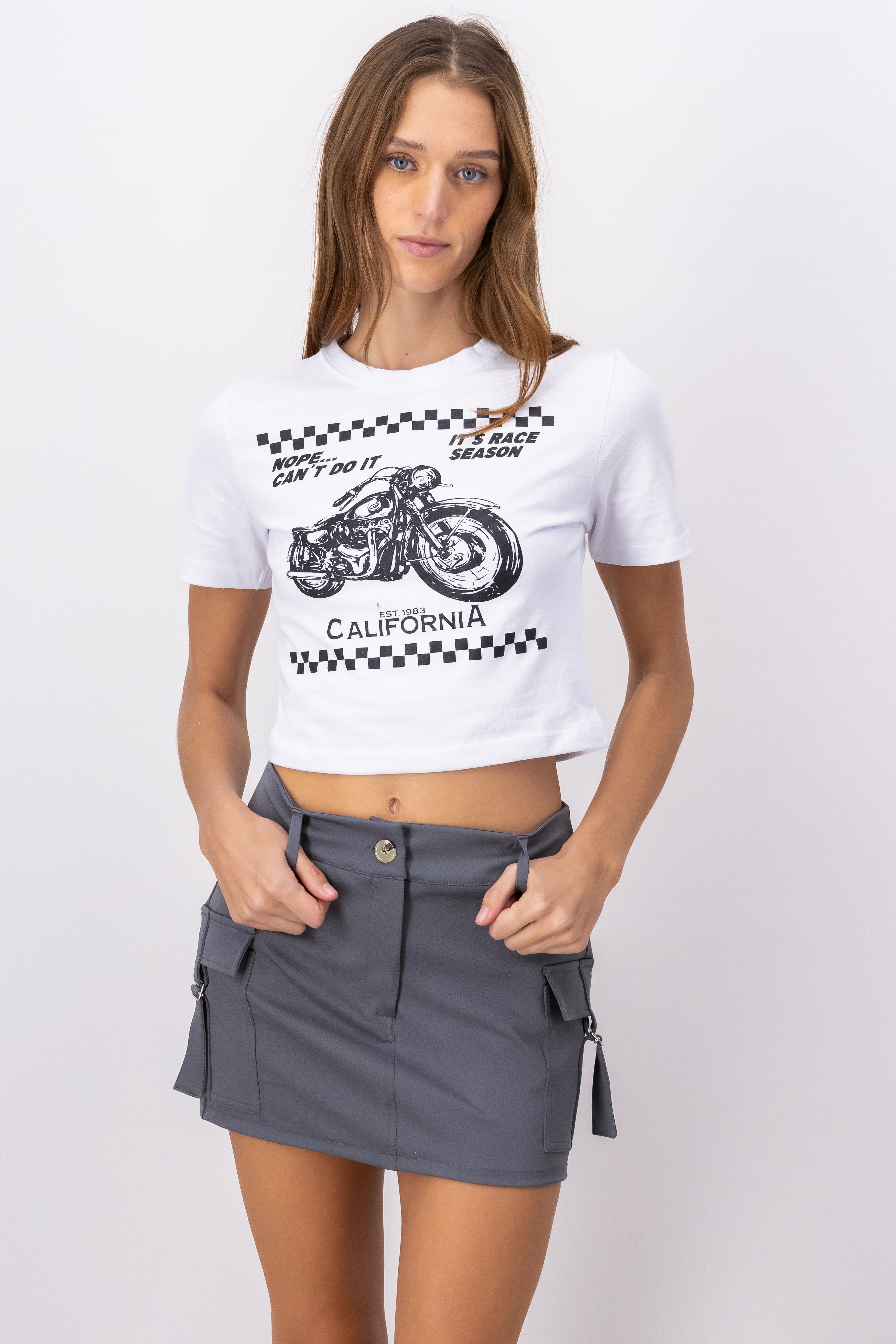 Playera crop California racing sold by Shasa