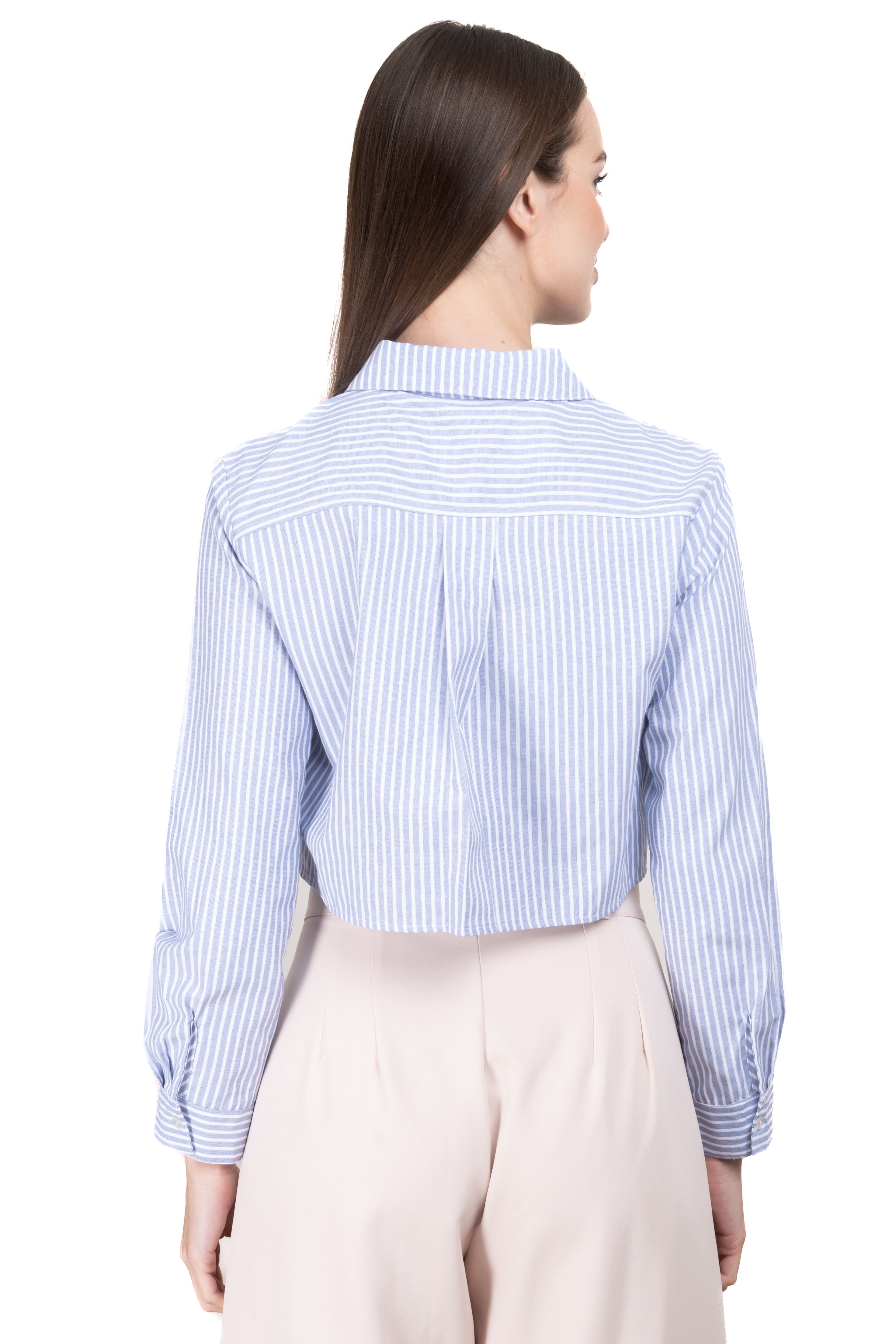 Camisa crop rayas bolsillos doble sold by Shasa product image thumbnail 4